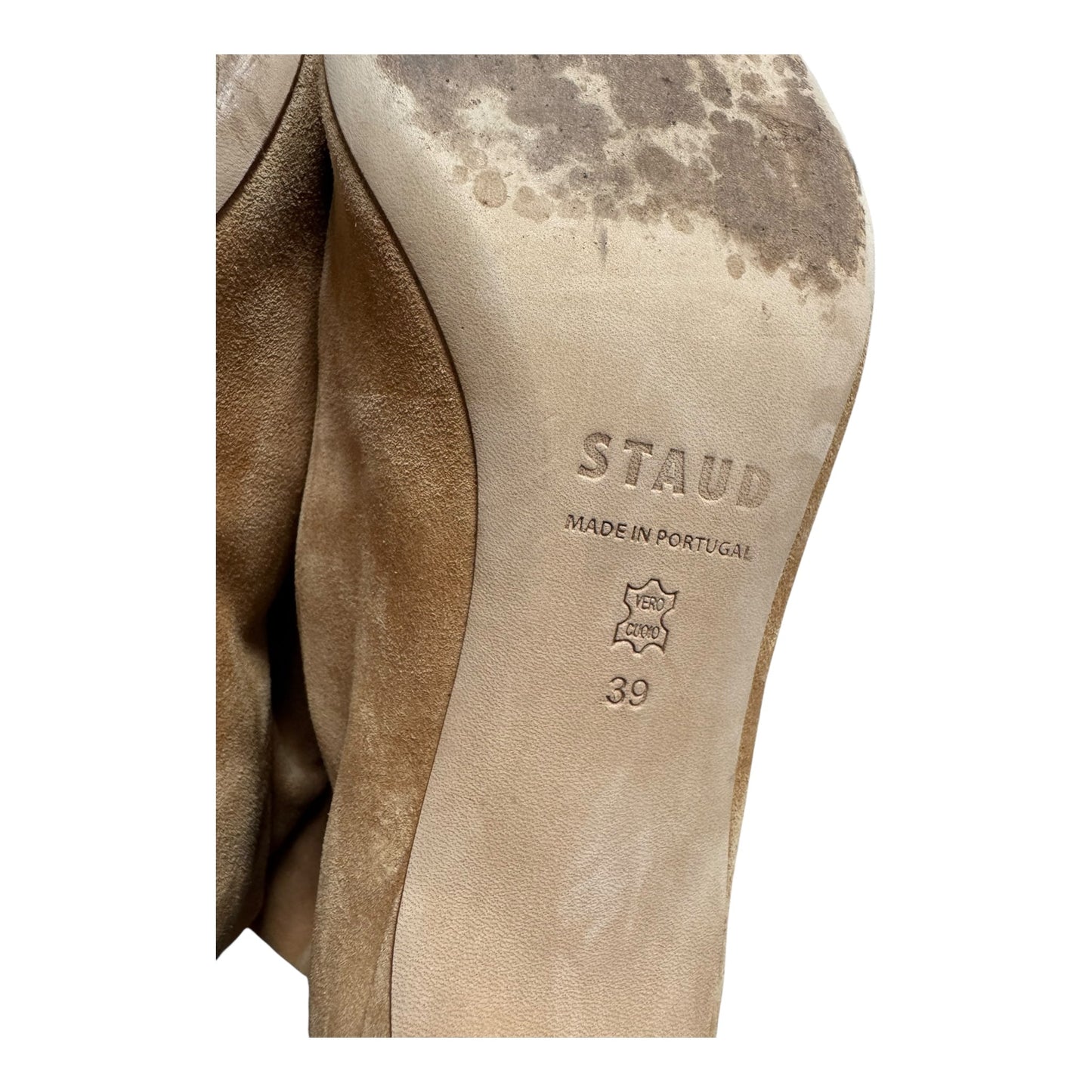👢 Staud Wally Suede Knee - High Tan Boots – Size 39 – Made in Portugal - anbracaminte