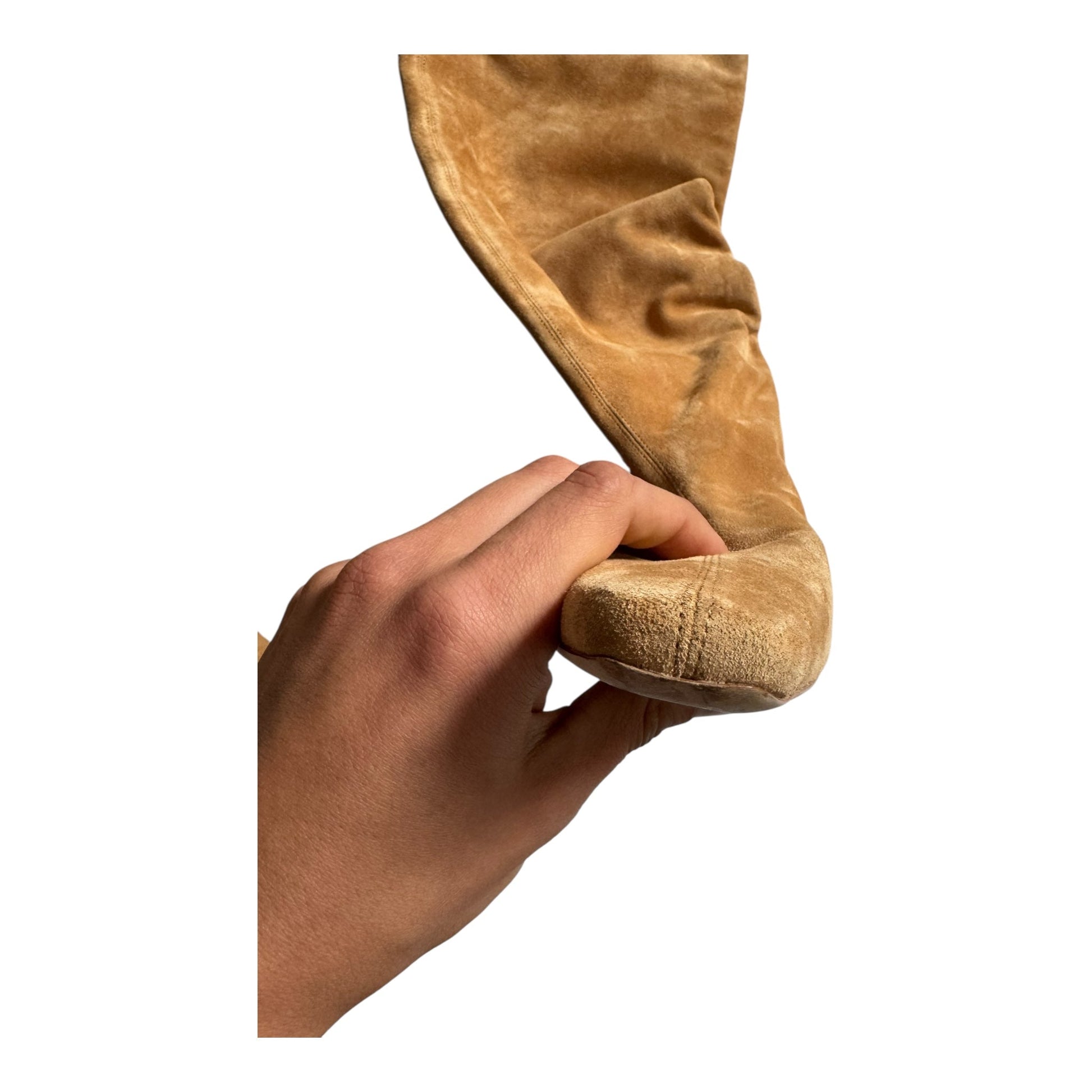 👢 Staud Wally Suede Knee - High Tan Boots – Size 39 – Made in Portugal - anbracaminte