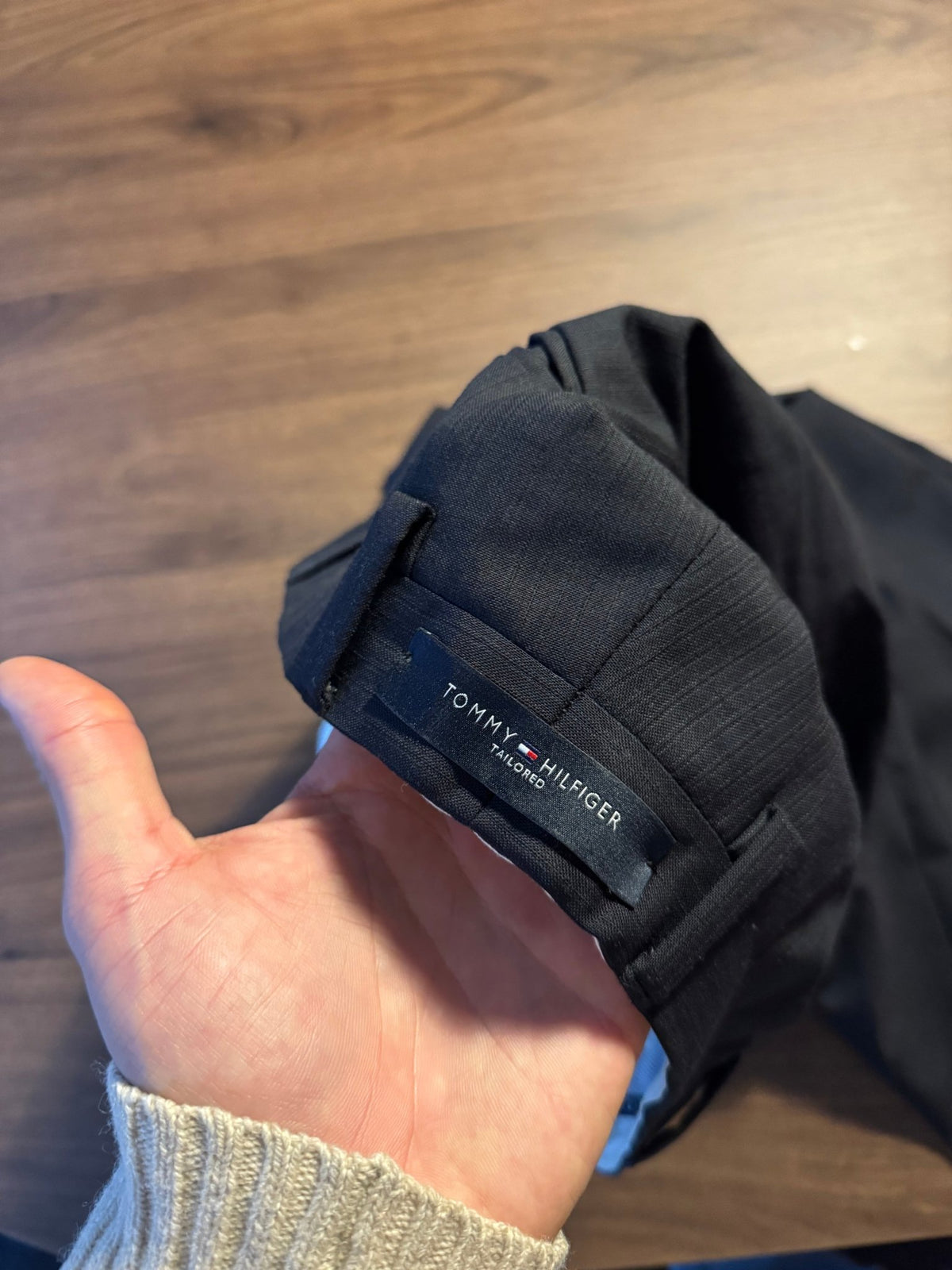 Tommy Hilfiger Pantaloni Lână Bleumarin Bărbați | EU 50 - anbracaminte