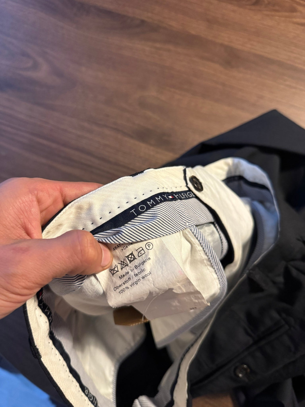 Tommy Hilfiger Pantaloni Lână Bleumarin Bărbați | EU 50 - anbracaminte