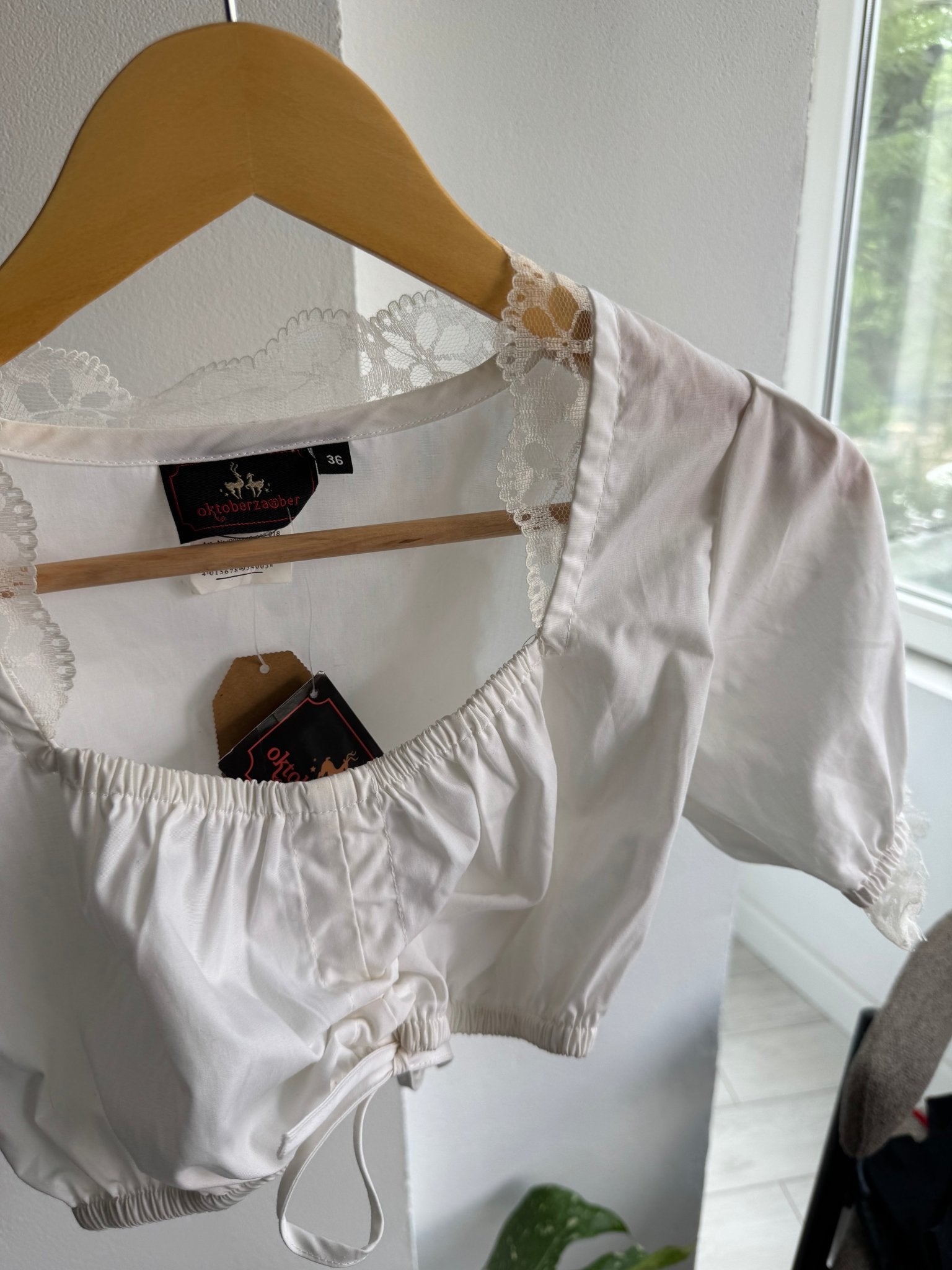 🍺 Top Damă Oktoberfest Style Alb – EU 36 (S) – New With Tags - anbracaminte