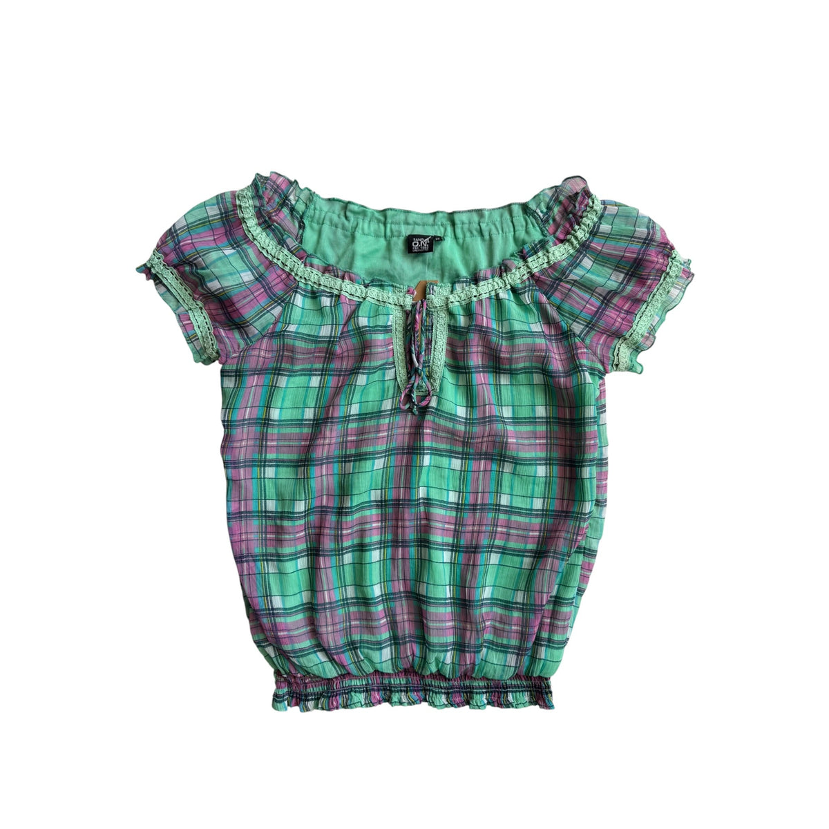 💁‍♀️ Top Lung Mesh Printed Carouri Y2K – XS Damă - anbracaminte