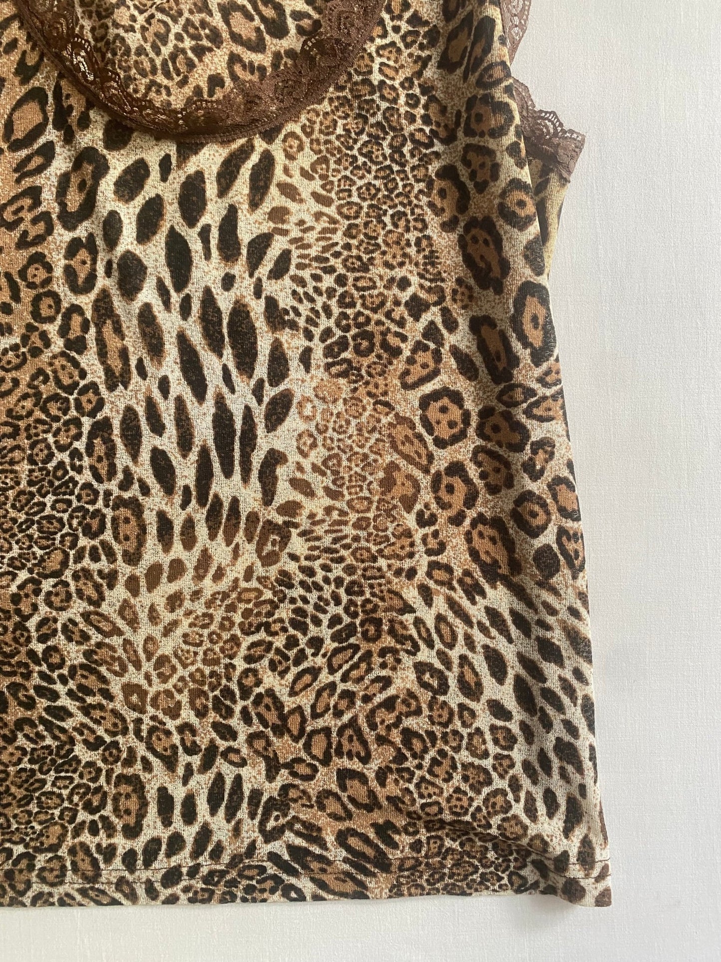 🐾 Top Mesh Animal Print Y2K – Mărimea S - anbracaminte