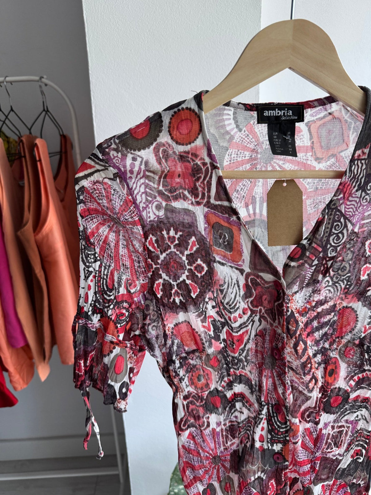 💁‍♀️ Top Mesh Printed Y2K – S Damă (36) - anbracaminte