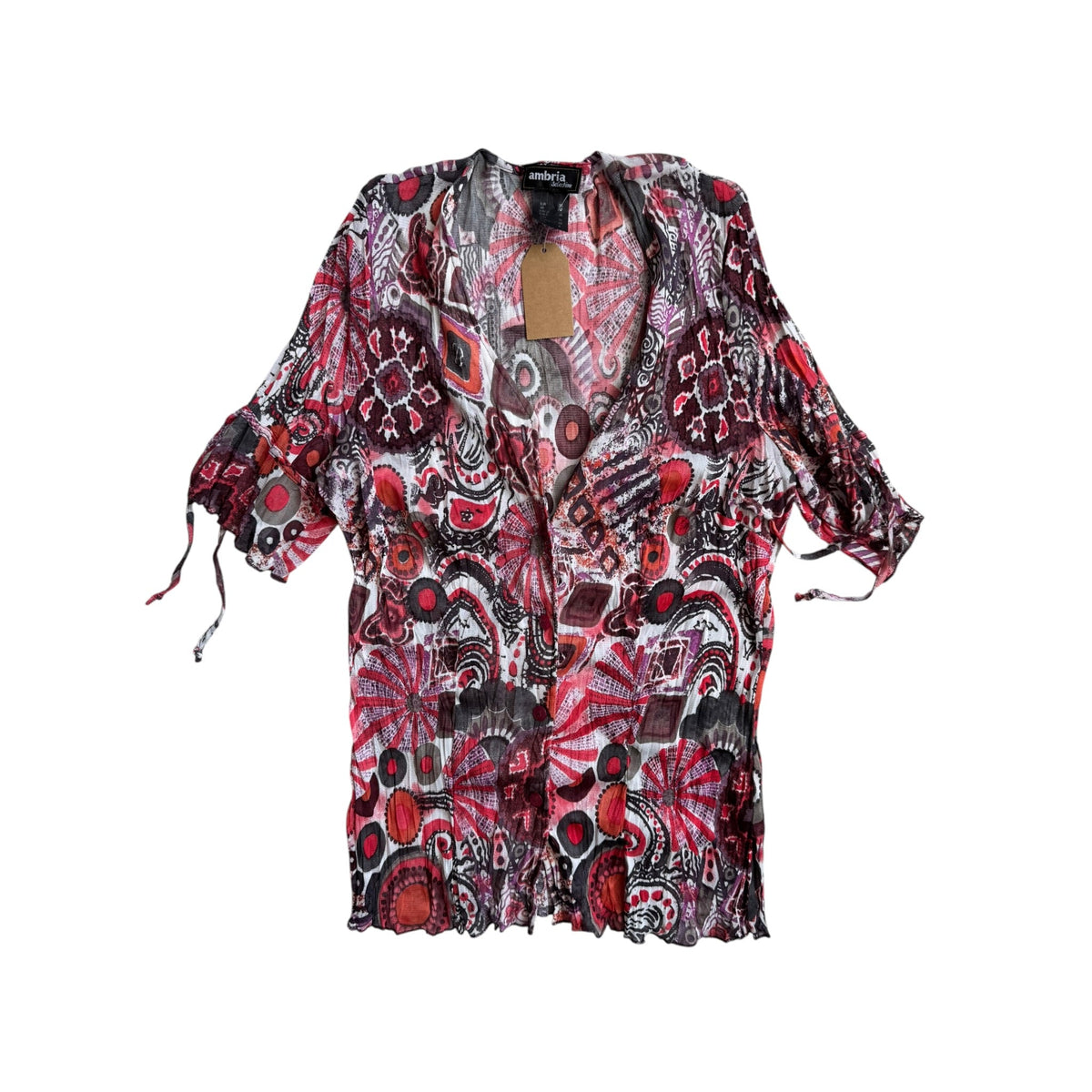 💁‍♀️ Top Mesh Printed Y2K – S Damă (36) - anbracaminte