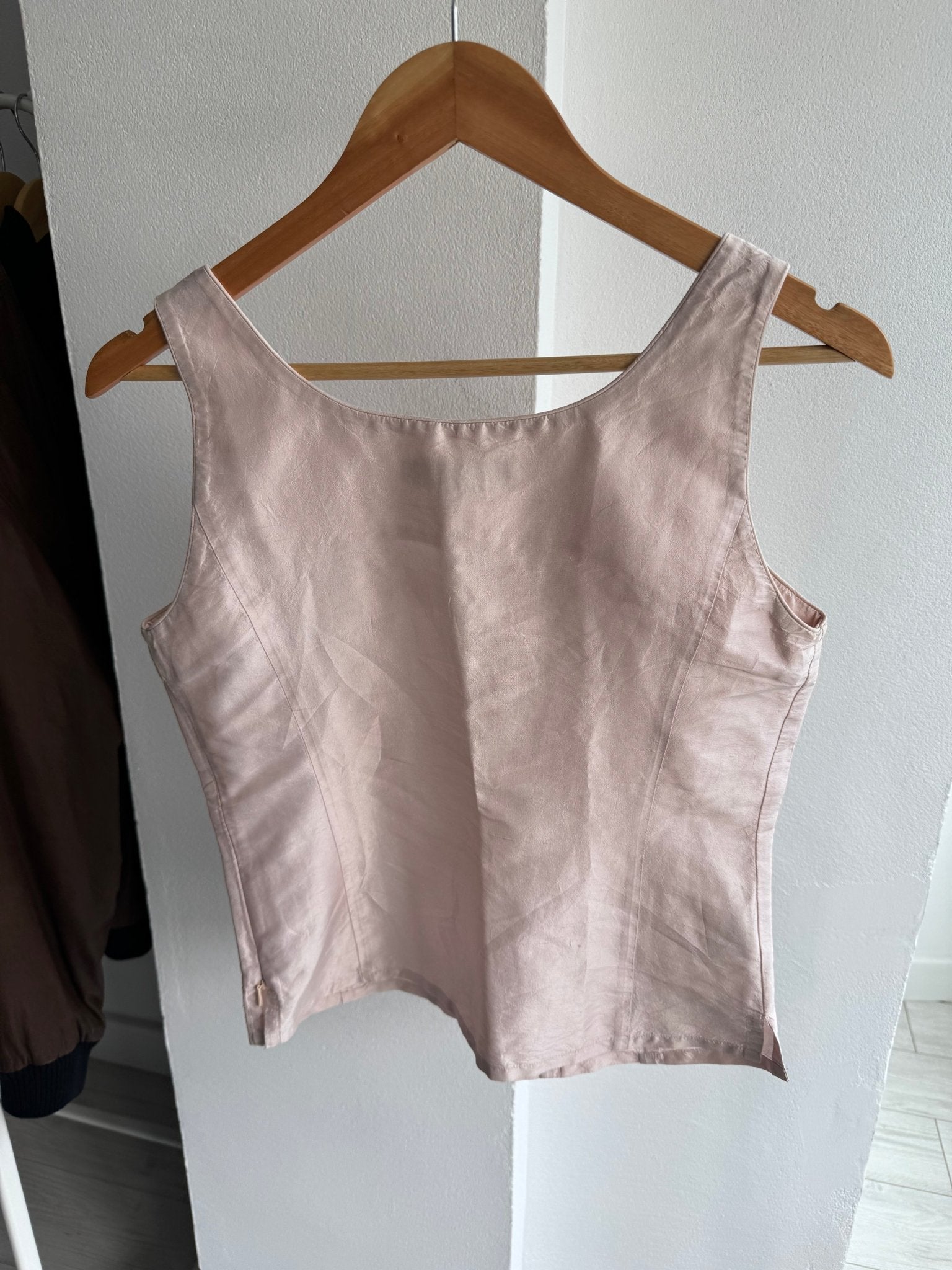 💗 Top Vintage Bluenauta Pale Pink din Matase – IT 42 (M) - anbracaminte