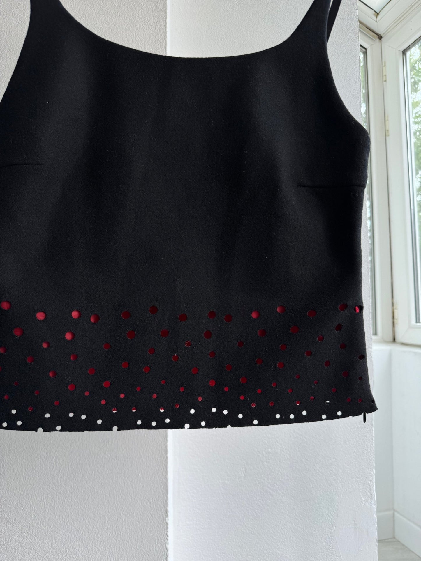 🖤 Top Vintage Closed Black Virgin Wool – S – Made in Italy - anbracaminte