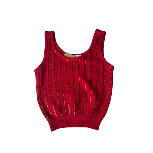 🍒 Top Vintage Damă din Lână & Angora cu Paiete – L – Made in Italy - anbracaminte