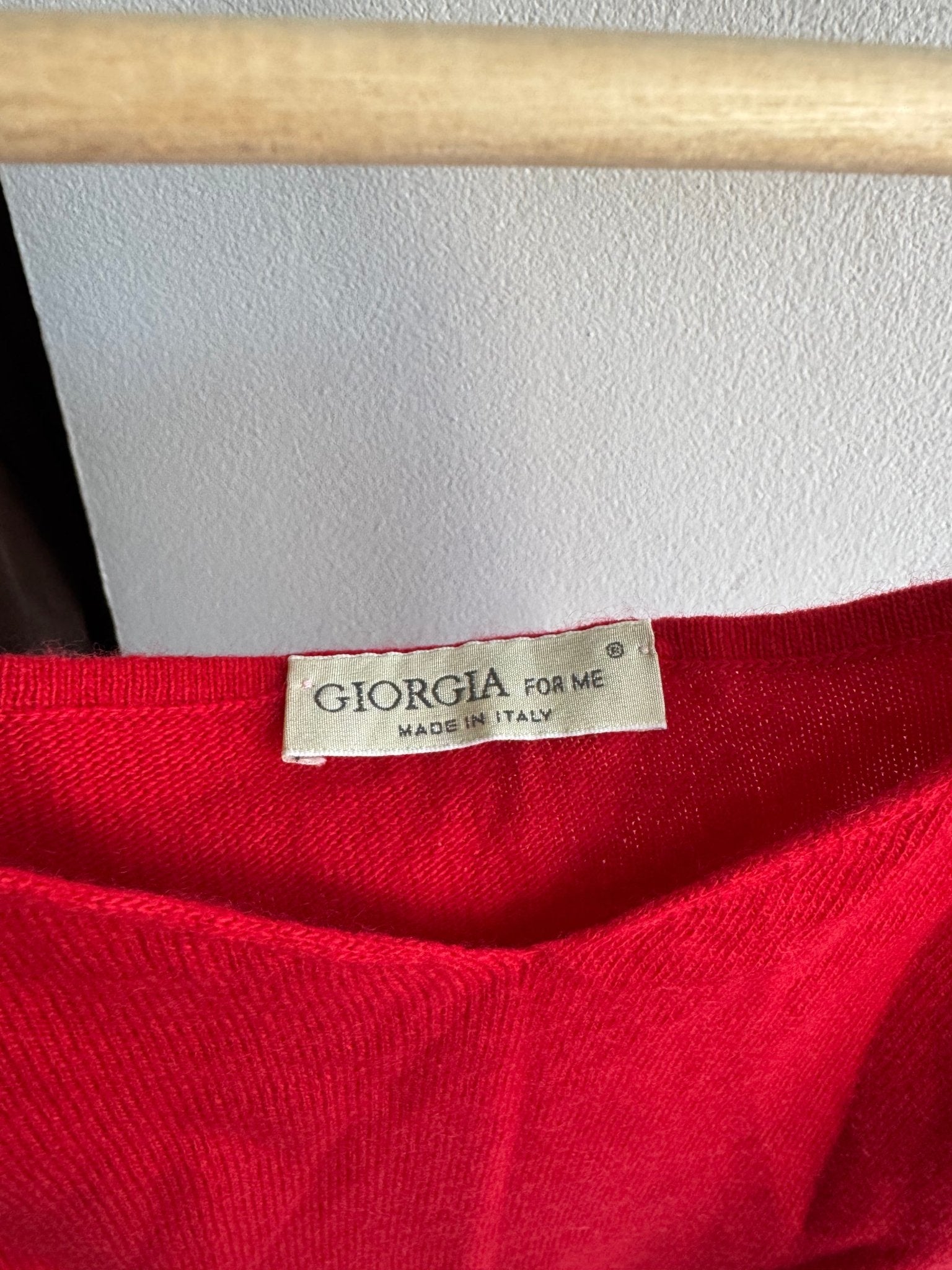 🍒 Top Vintage Damă Roșu Knitted – XS/S – Made in Italy - anbracaminte