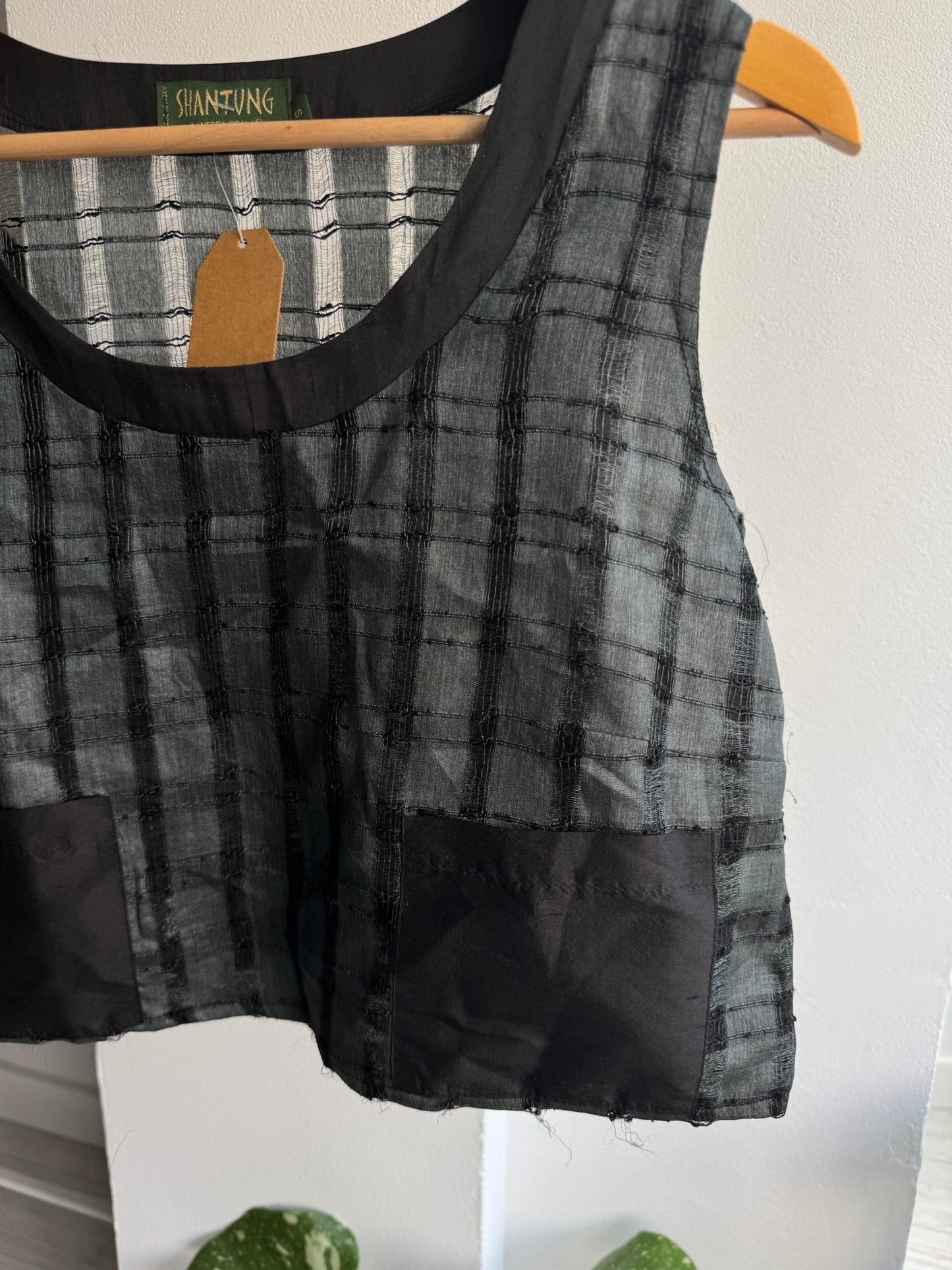 ✨ Top Vintage din Mătase & Bumbac cu Finish Distressed – S Damă – Made in Italy - anbracaminte