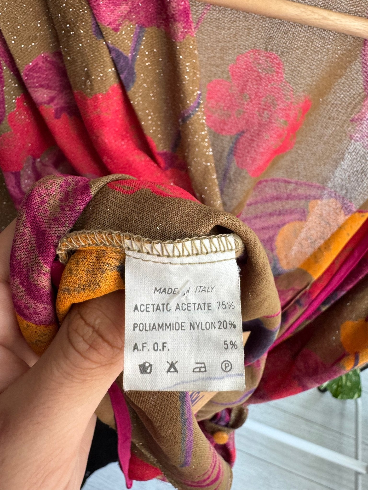 ✨ Top Vintage Printed Mesh – S Damă – Made in Italy - anbracaminte
