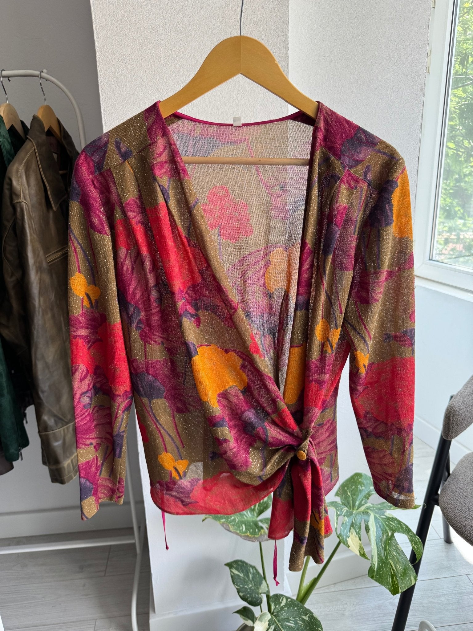✨ Top Vintage Printed Mesh – S Damă – Made in Italy - anbracaminte
