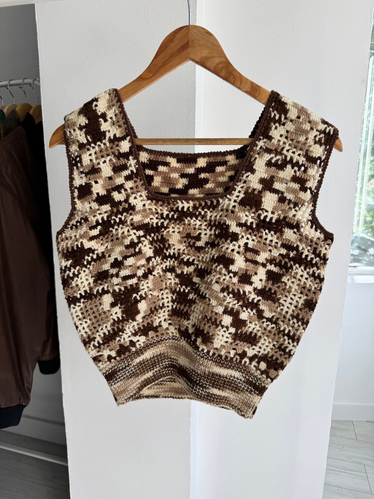 🧶 Top Vintage Tricotat Damă – Lână – XS/S - anbracaminte