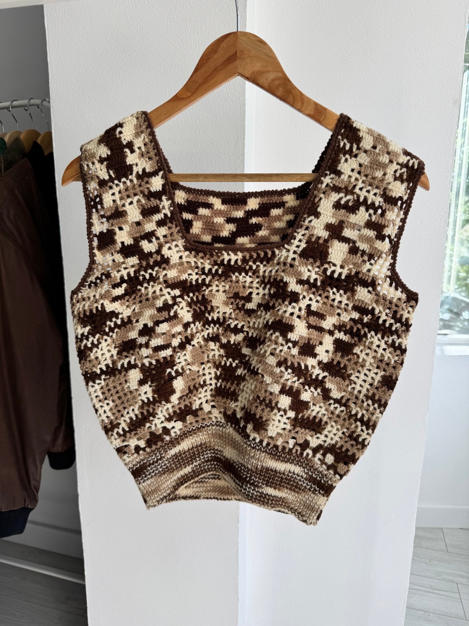 🧶 Top Vintage Tricotat Damă – Lână – XS/S - anbracaminte