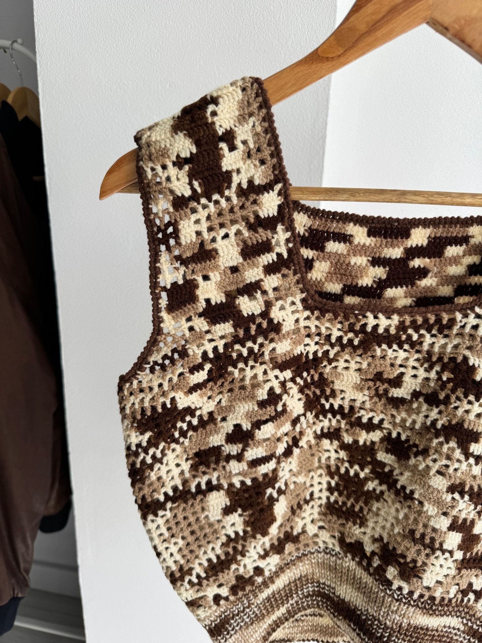 🧶 Top Vintage Tricotat Damă – Lână – XS/S - anbracaminte