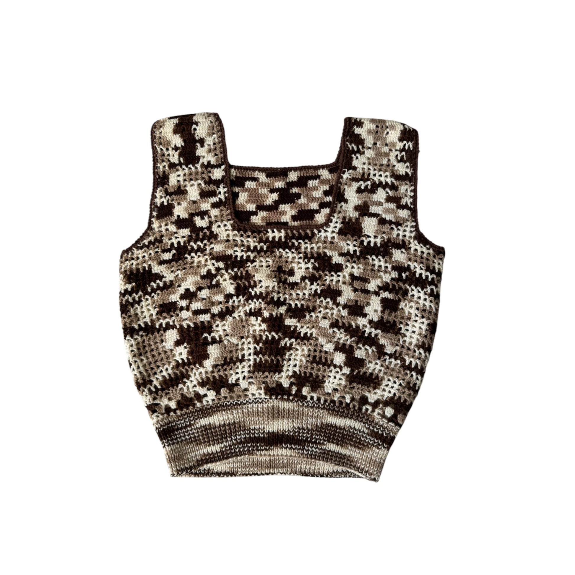 🧶 Top Vintage Tricotat Damă – Lână – XS/S - anbracaminte