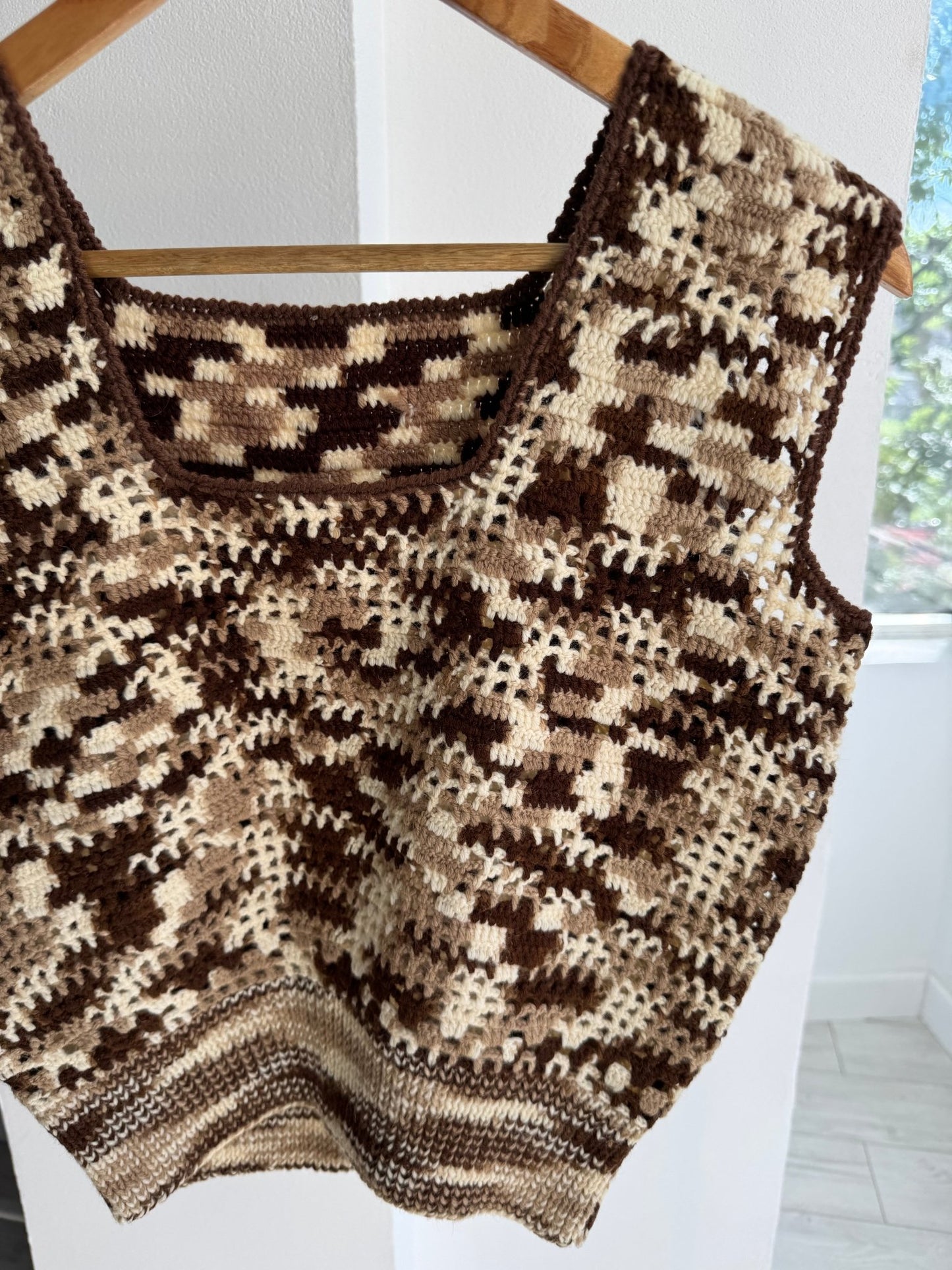 🧶 Top Vintage Tricotat Damă – Lână – XS/S - anbracaminte