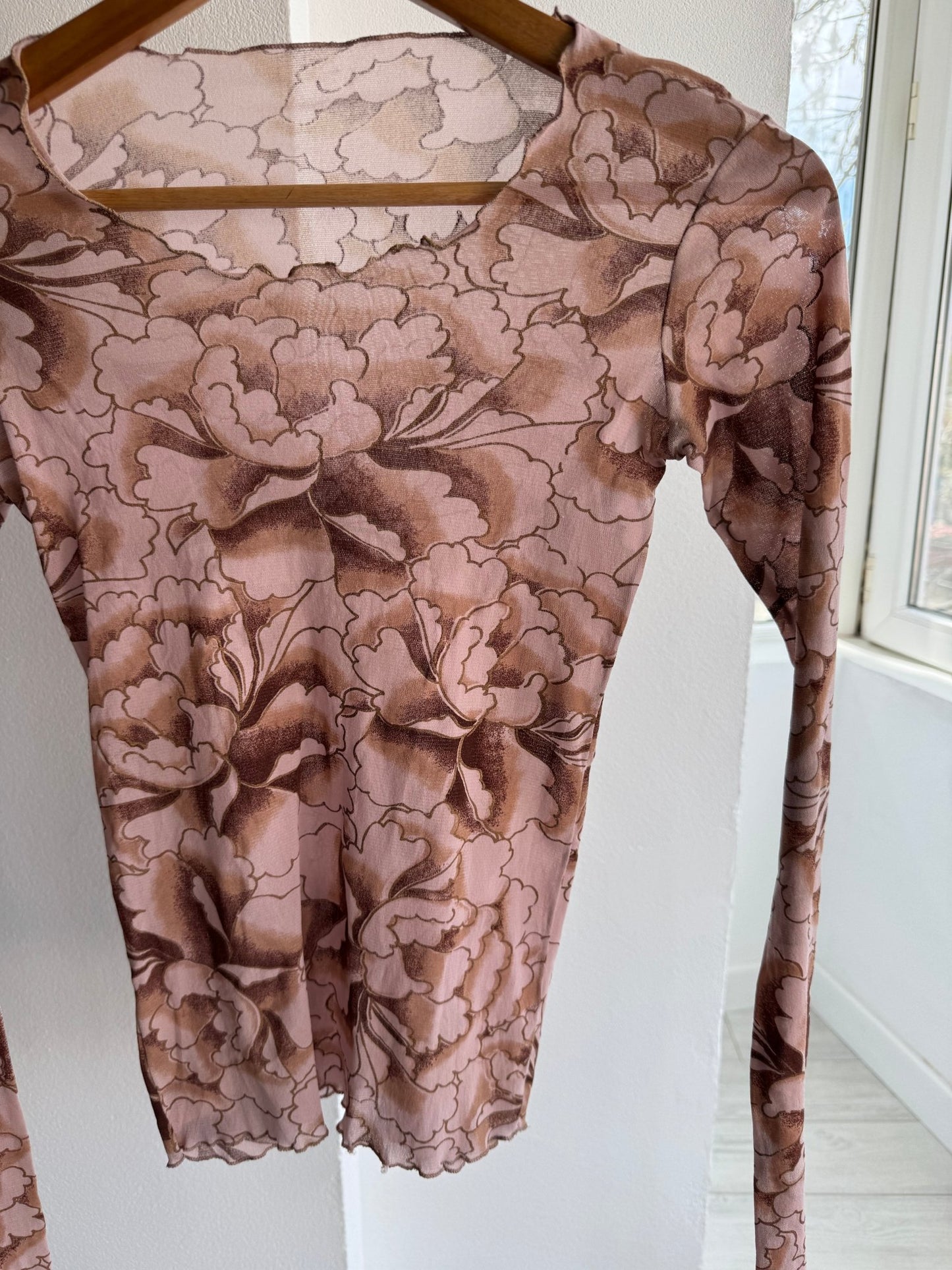 Top Vintage Y2K din Plasă (Mesh) cu Print – Damă | XS - S - anbracaminte