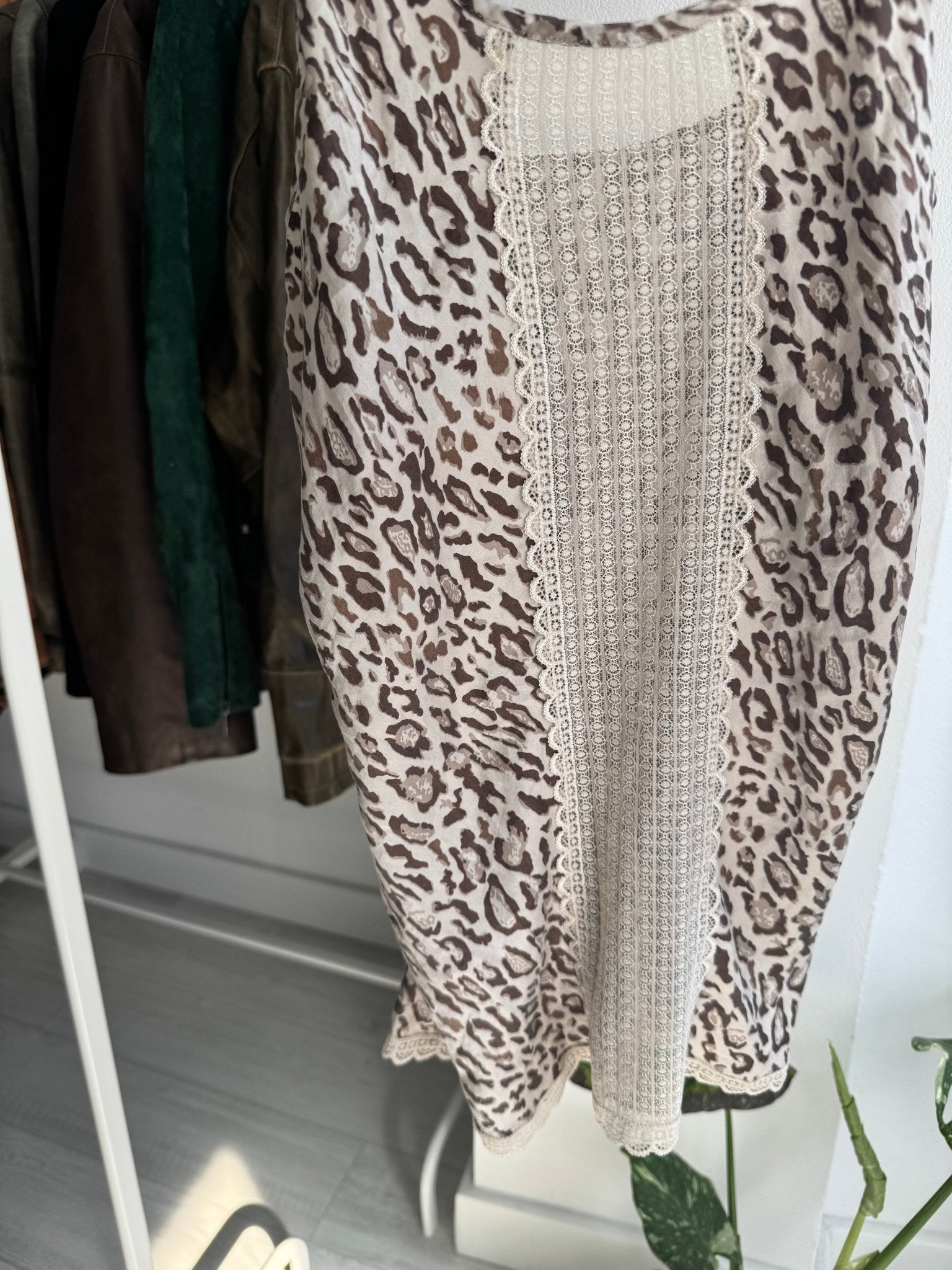 🐆 Top Y2K Animal Print din Mătase – M Damă - anbracaminte