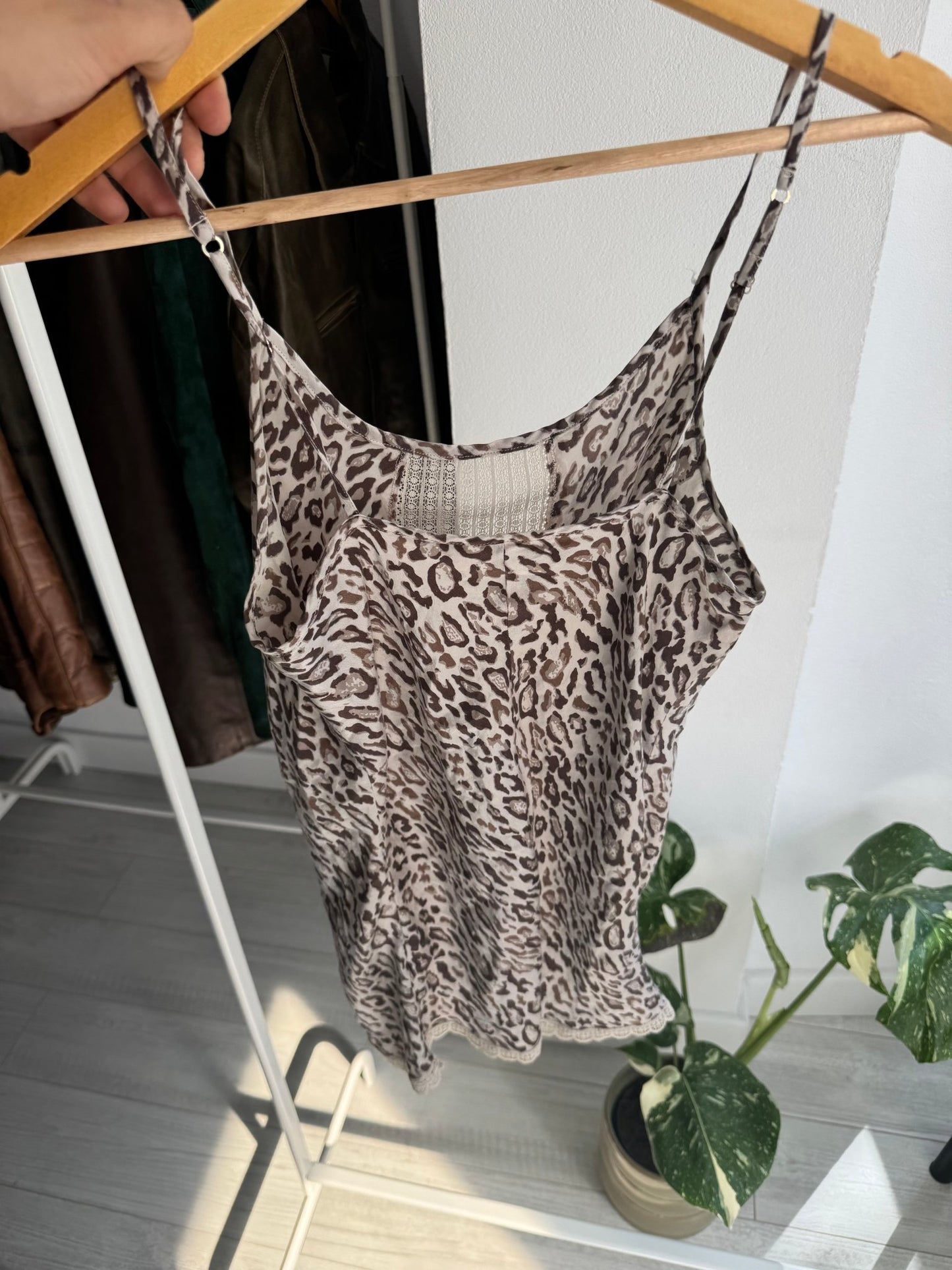 🐆 Top Y2K Animal Print din Mătase – M Damă - anbracaminte