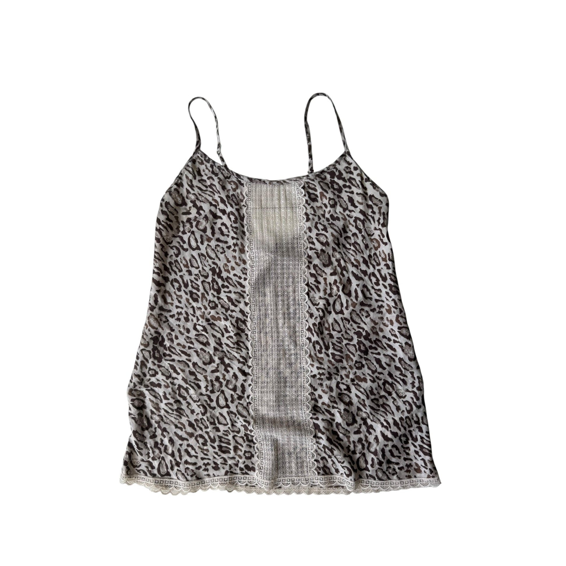🐆 Top Y2K Animal Print din Mătase – M Damă - anbracaminte