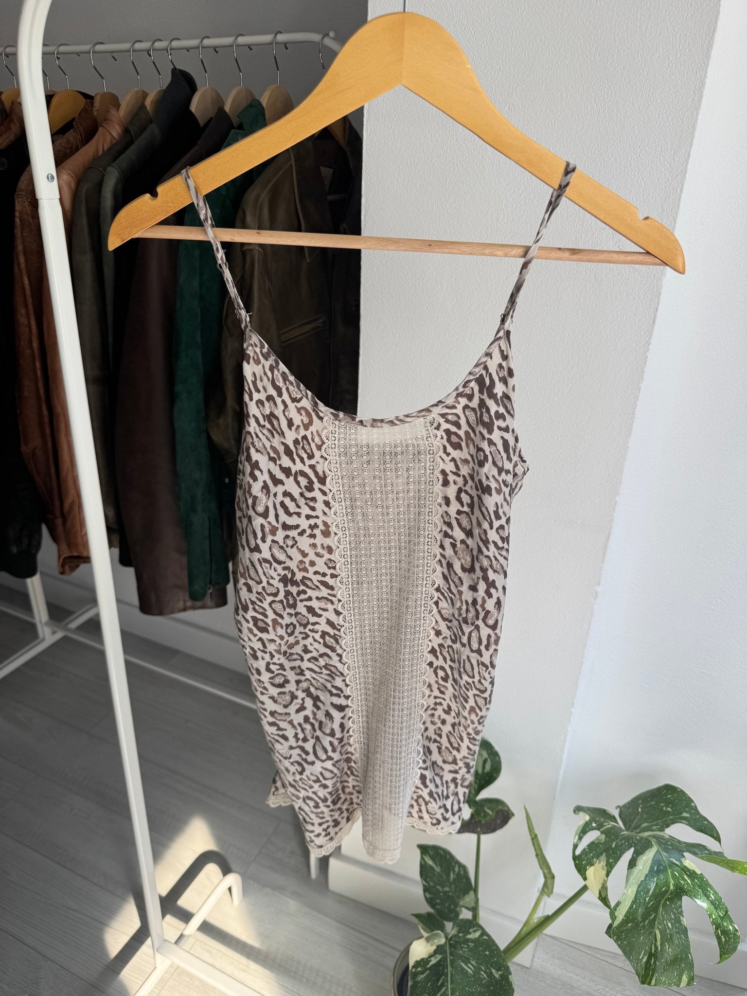 🐆 Top Y2K Animal Print din Mătase – M Damă - anbracaminte