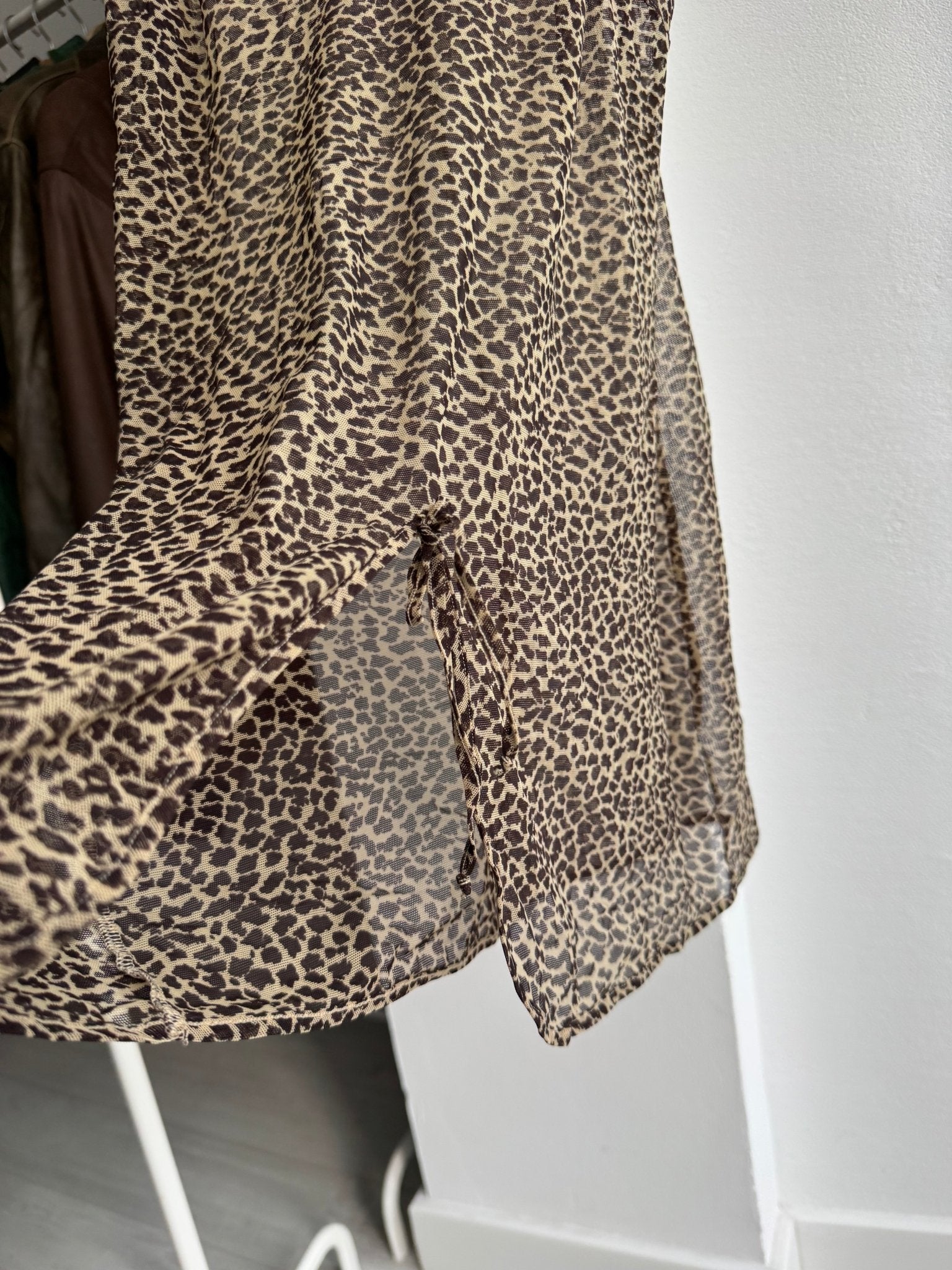 🐆 Top Y2K Animal Print Mesh – EU 38 (S/M) – Made in Italy - anbracaminte
