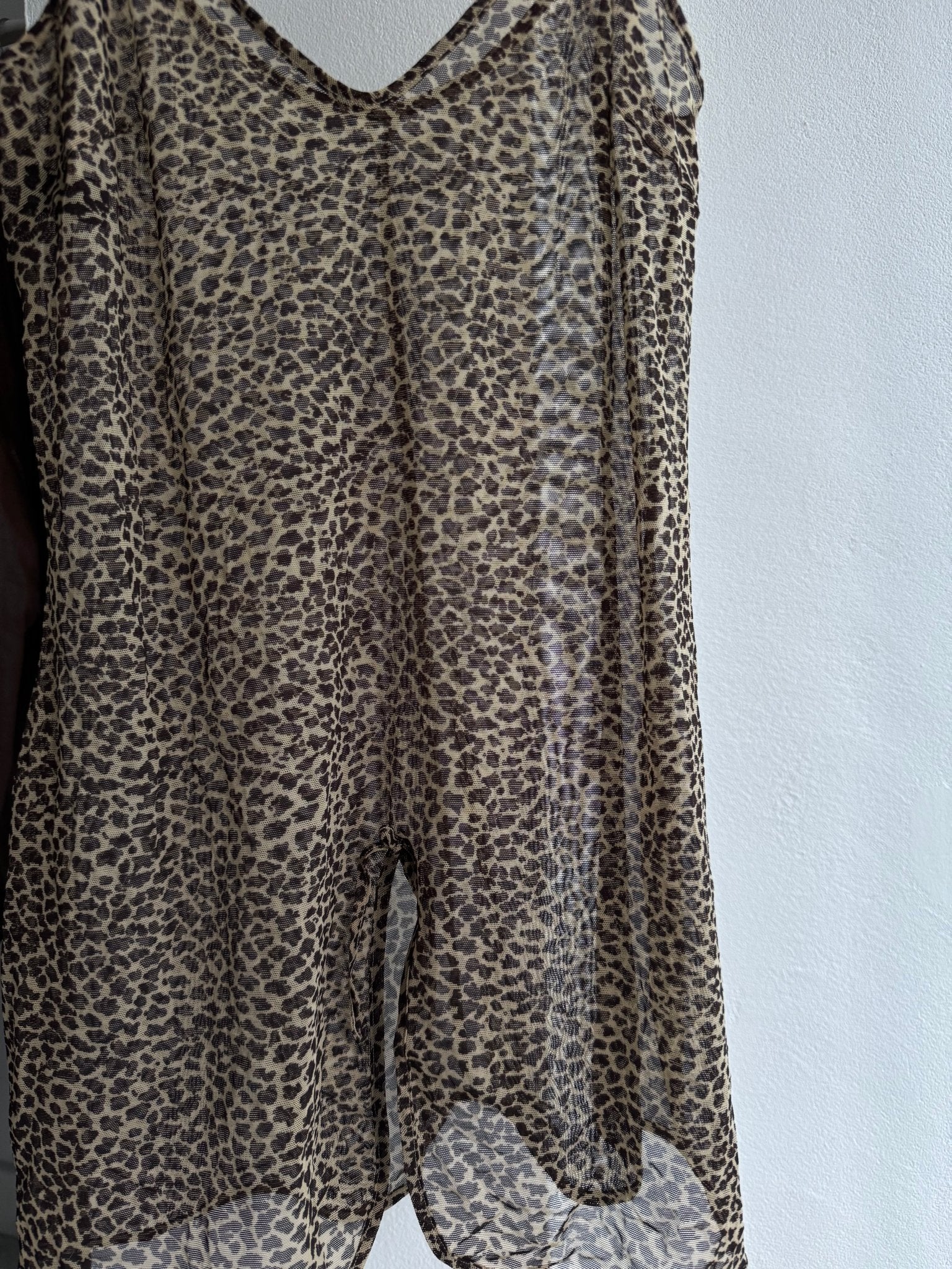🐆 Top Y2K Animal Print Mesh – EU 38 (S/M) – Made in Italy - anbracaminte