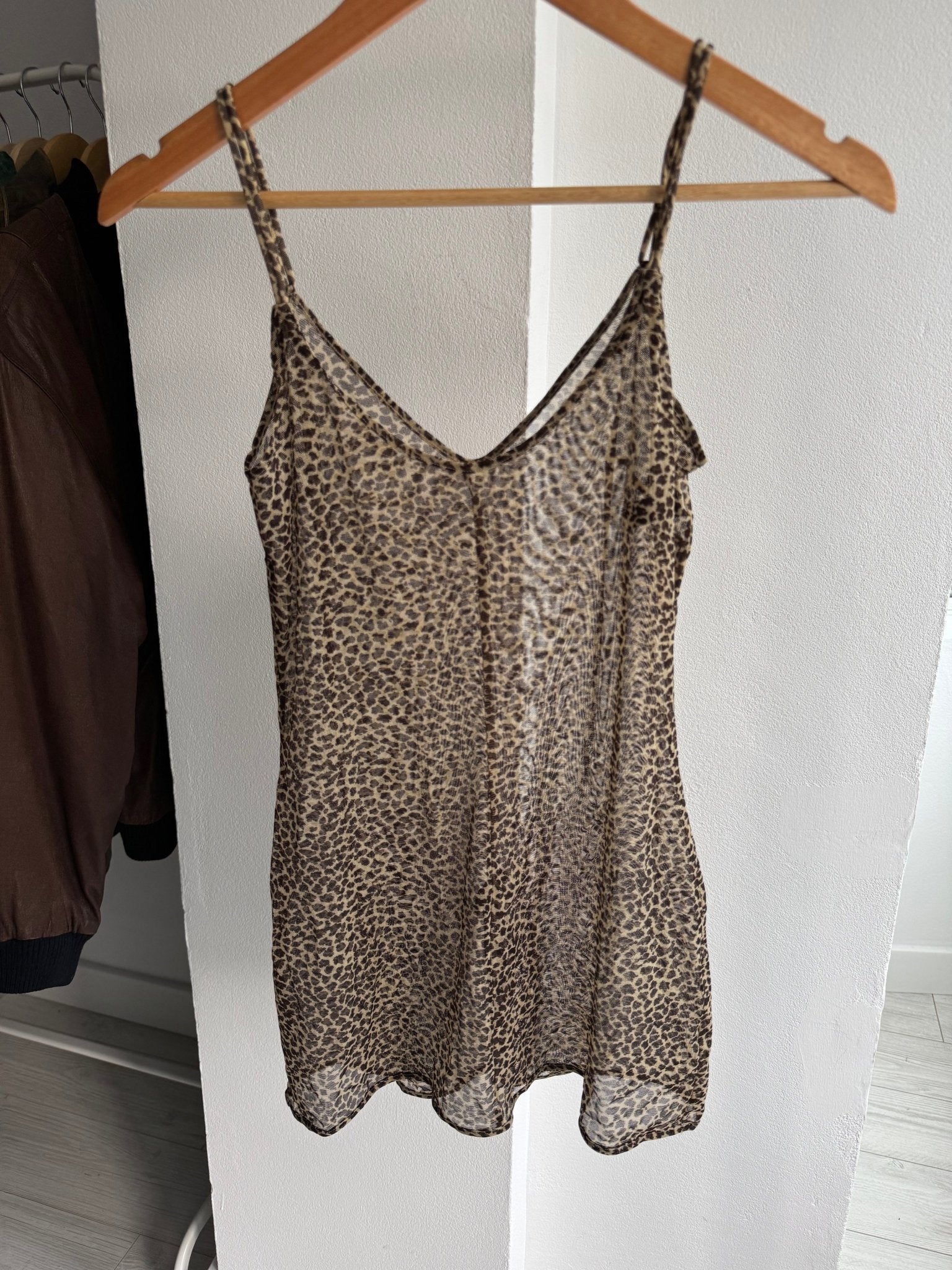 🐆 Top Y2K Animal Print Mesh – EU 38 (S/M) – Made in Italy - anbracaminte