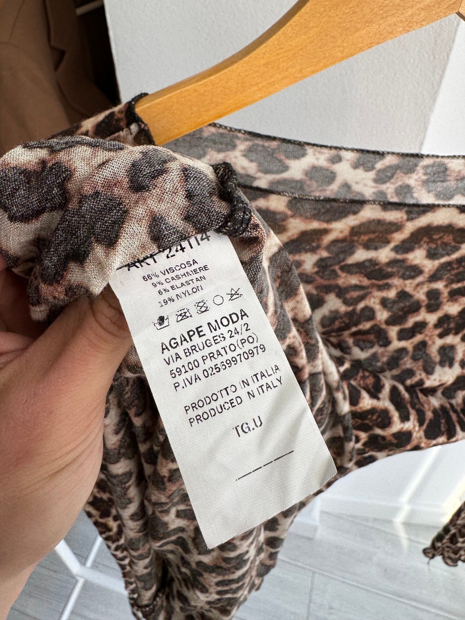 🐆 Top Y2K Animal Print – One Size – Made in Italy - anbracaminte
