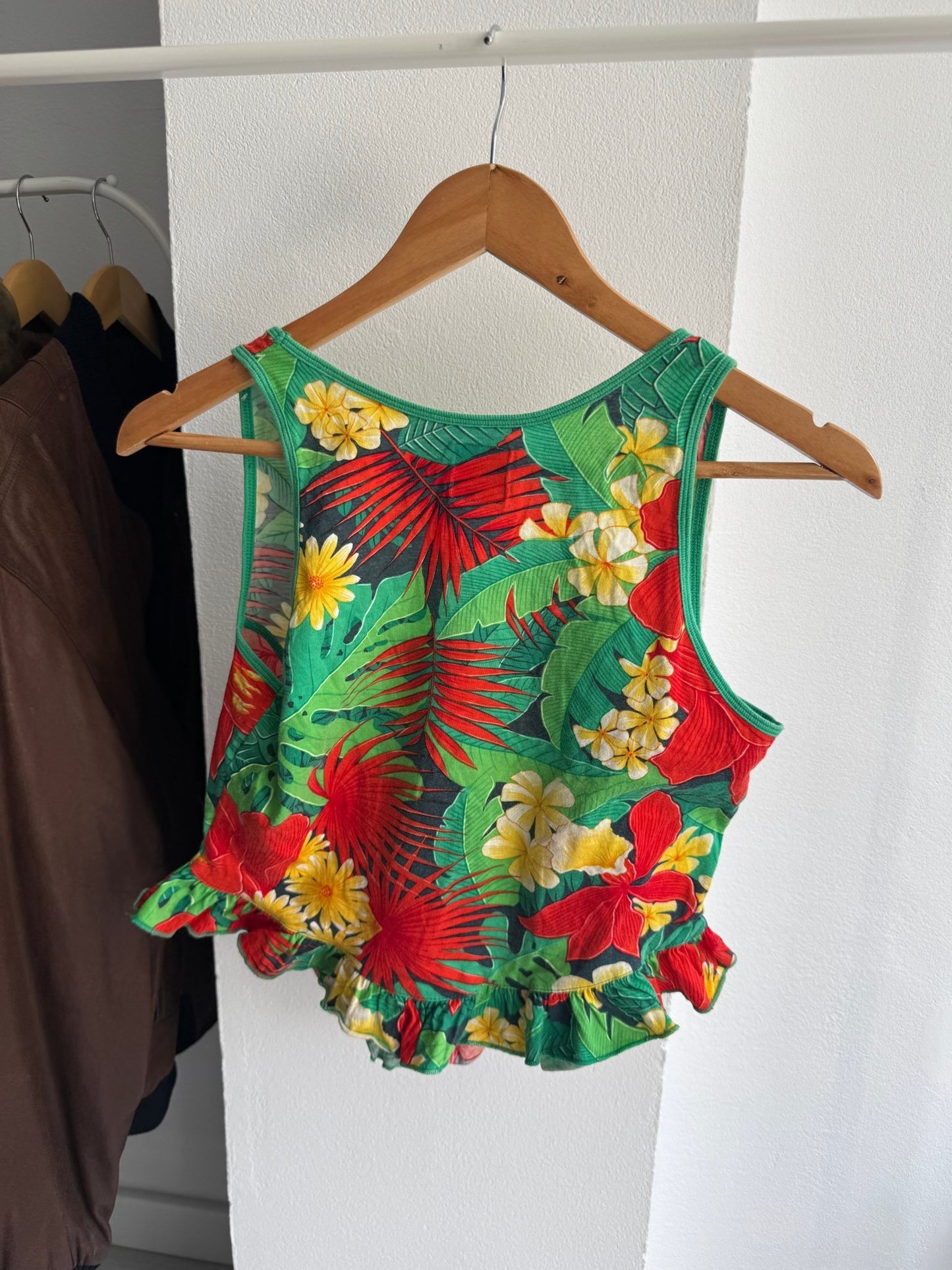 🏝️ Top Y2K Benetton Printed – XS/S Damă – Made in Italy - anbracaminte
