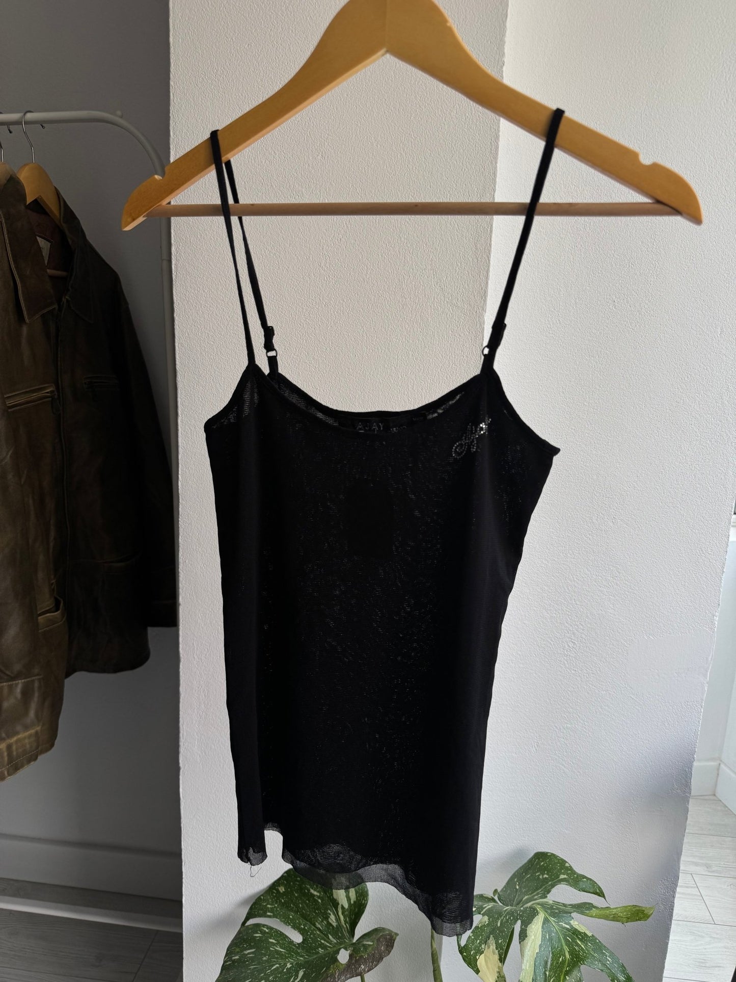 ✨ Top Y2K Black cu Rhinestones – XS/S Damă – Made in Italy - anbracaminte