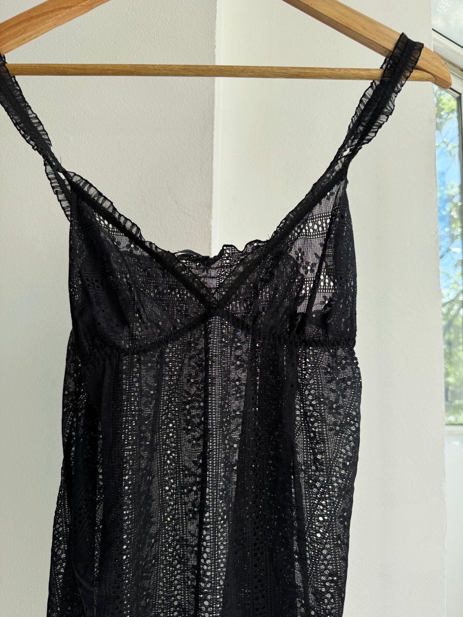 🖤 Top Y2K Black Lace – XS/S Damă - anbracaminte