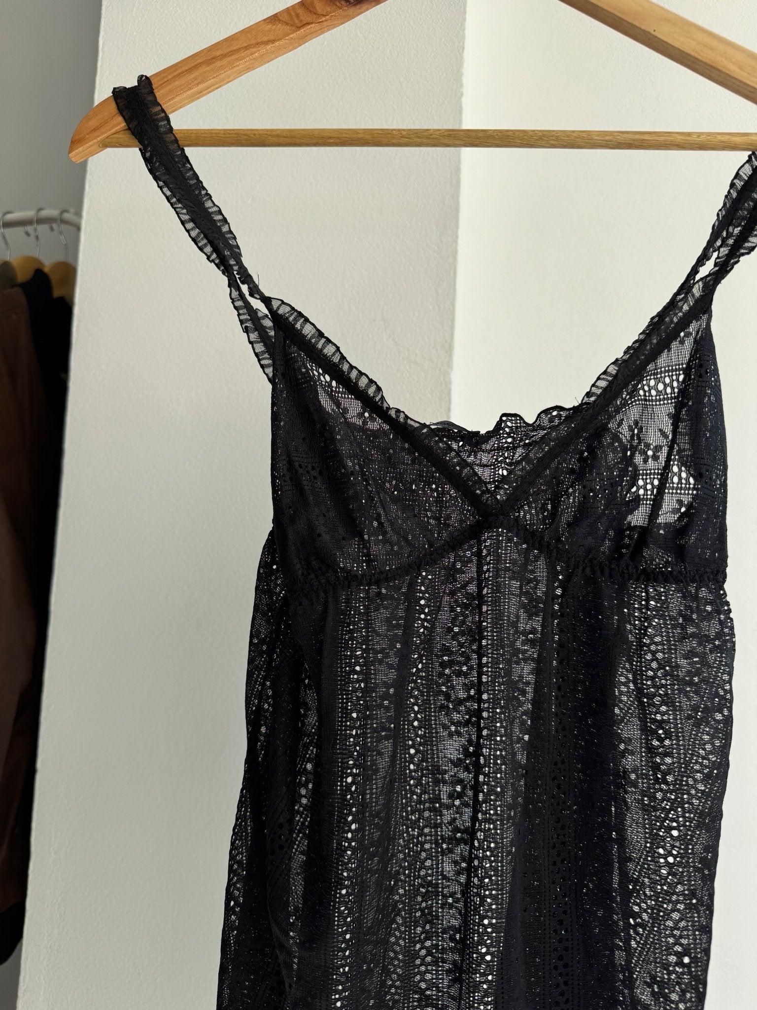 🖤 Top Y2K Black Lace – XS/S Damă - anbracaminte