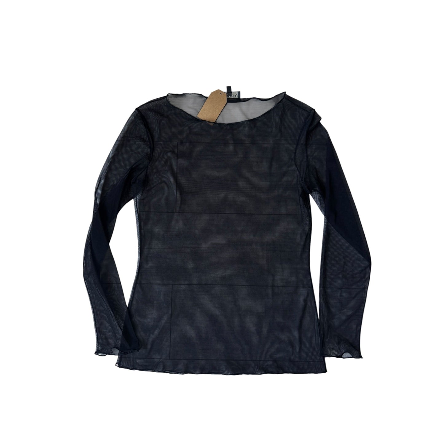 ✨ Top Y2K Black Mesh – IT 44 (M/L Damă) – Made in Italy - anbracaminte