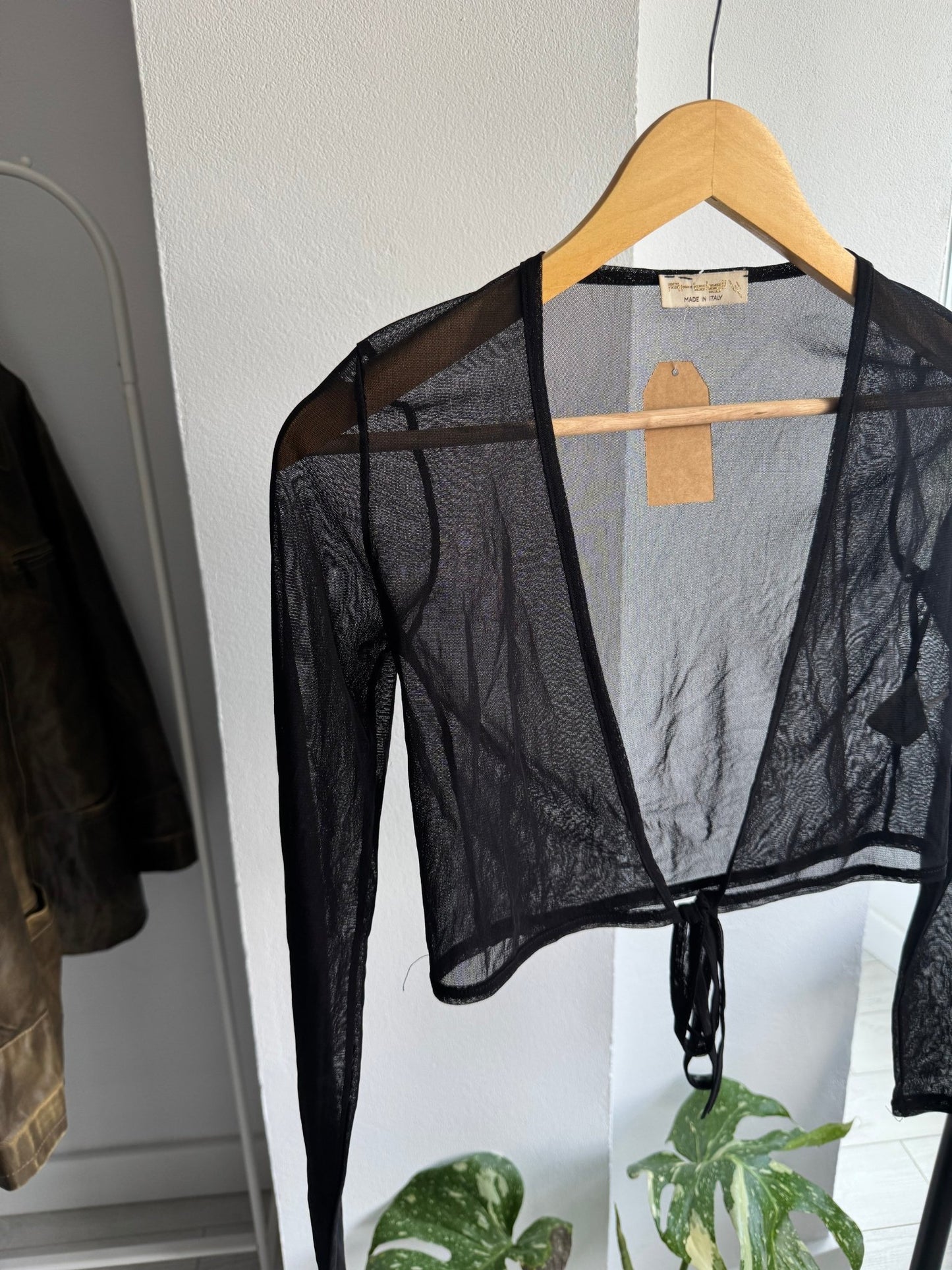 ✨ Top Y2K Black Mesh – M Damă – Made in Italy - anbracaminte
