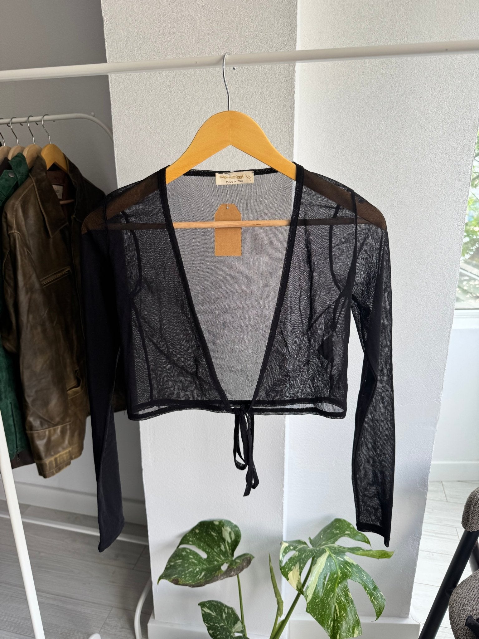 ✨ Top Y2K Black Mesh – M Damă – Made in Italy - anbracaminte