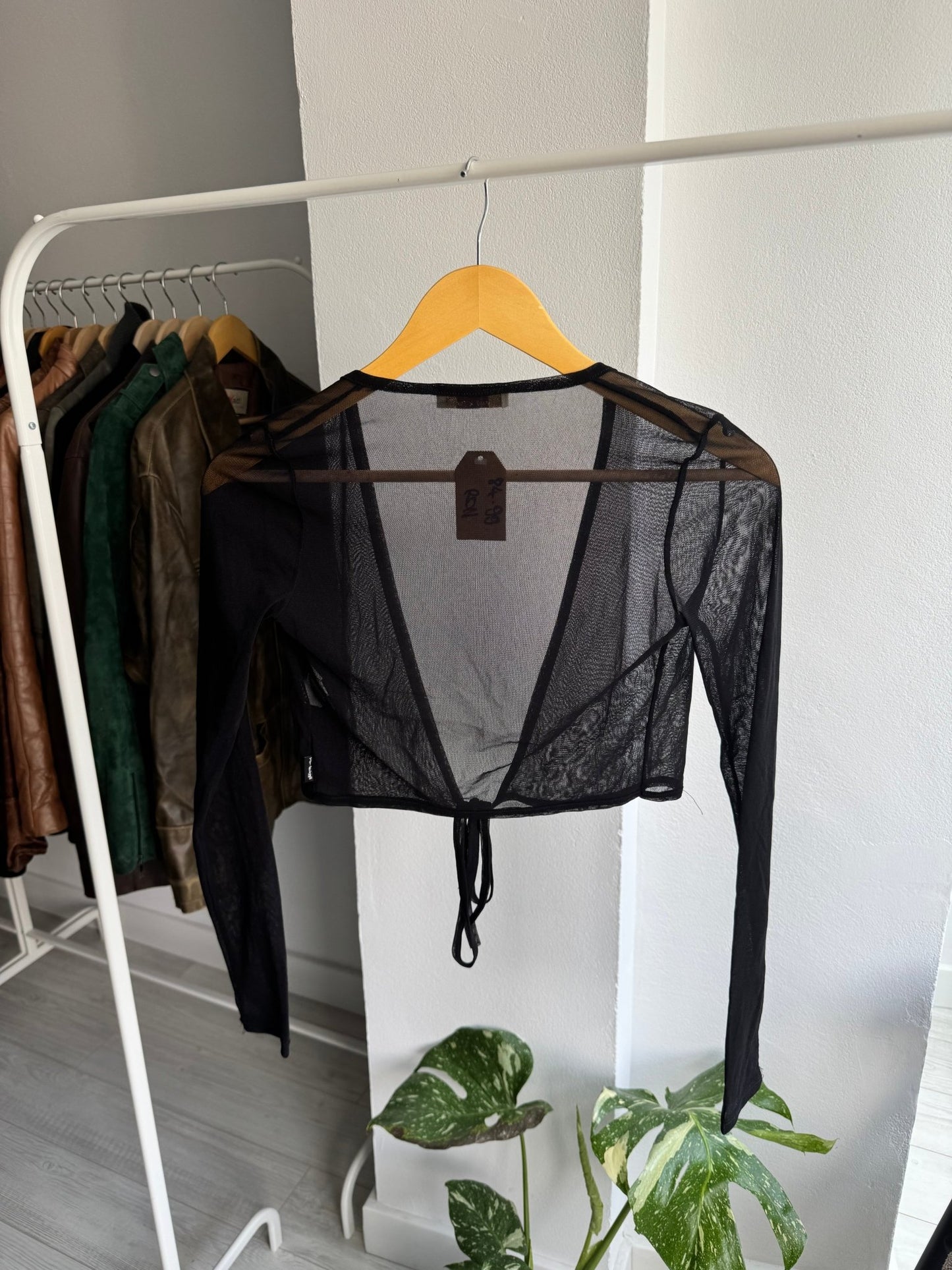 ✨ Top Y2K Black Mesh – M Damă – Made in Italy - anbracaminte