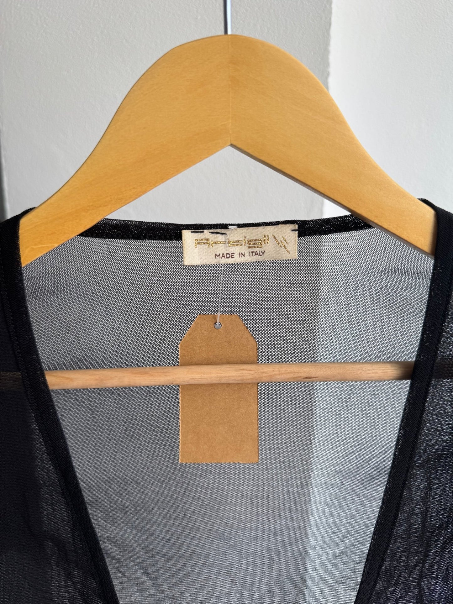 ✨ Top Y2K Black Mesh – M Damă – Made in Italy - anbracaminte