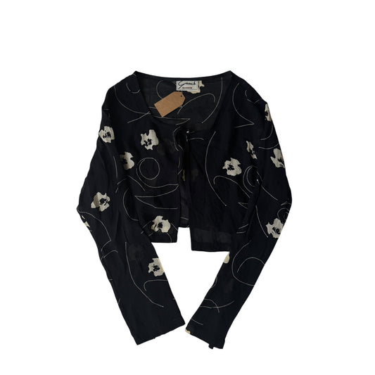 ✨ Top Y2K Black Mesh/Cardigan – L Damă – Made in Italy - anbracaminte
