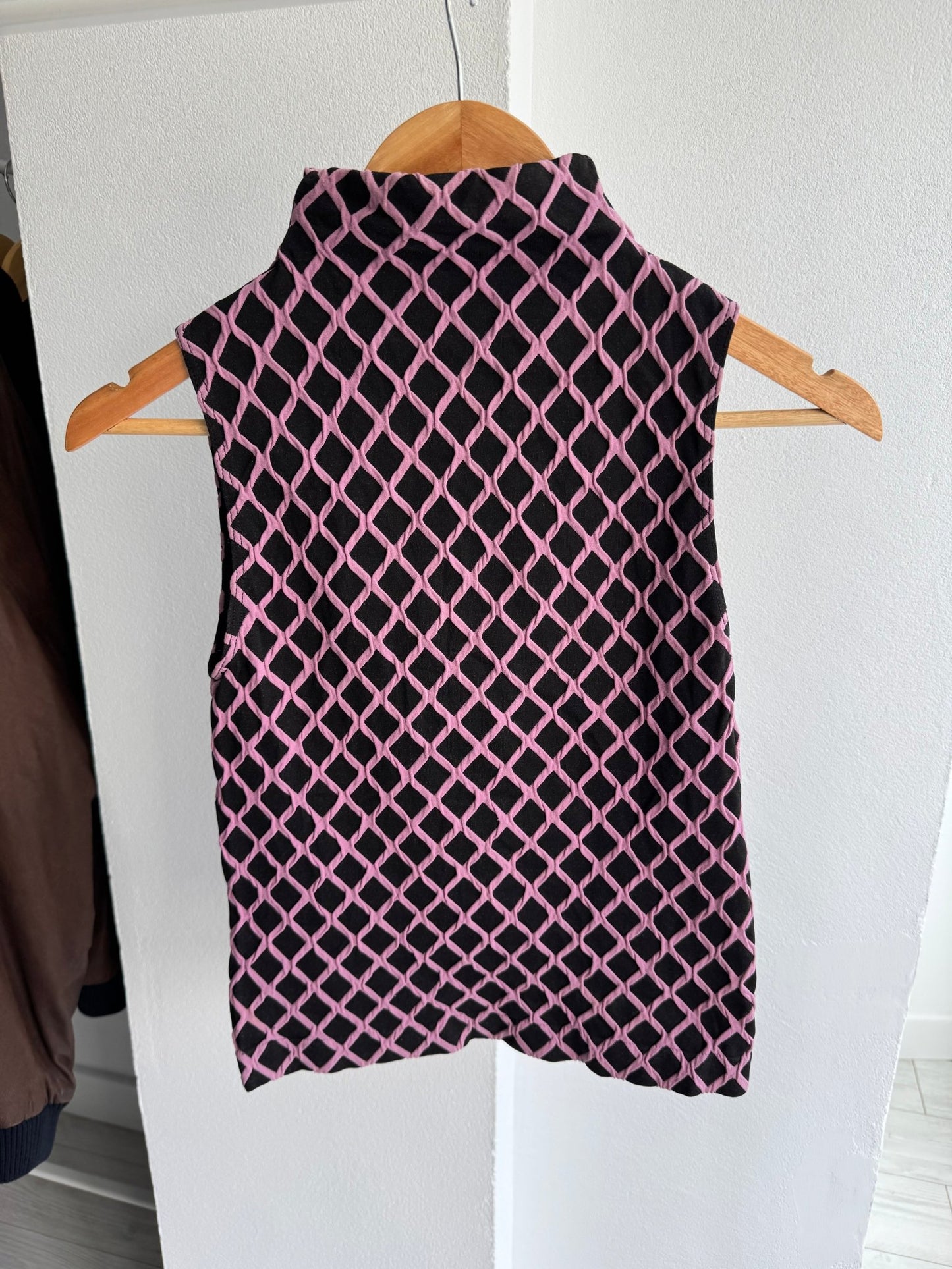 🪩 Top Y2K Black Textured – XS/S Damă - anbracaminte
