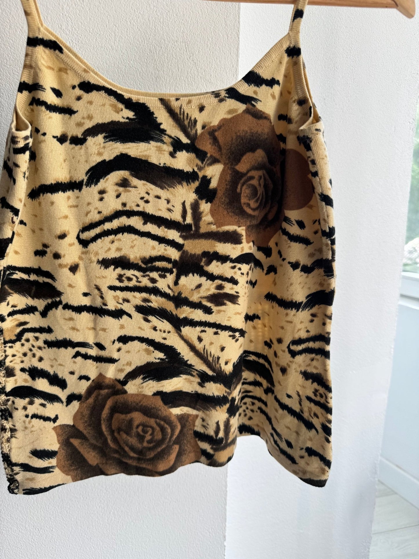 🐆 Top Y2K Blend Lână și Vâscoză – M Damă – Made in Italy - anbracaminte