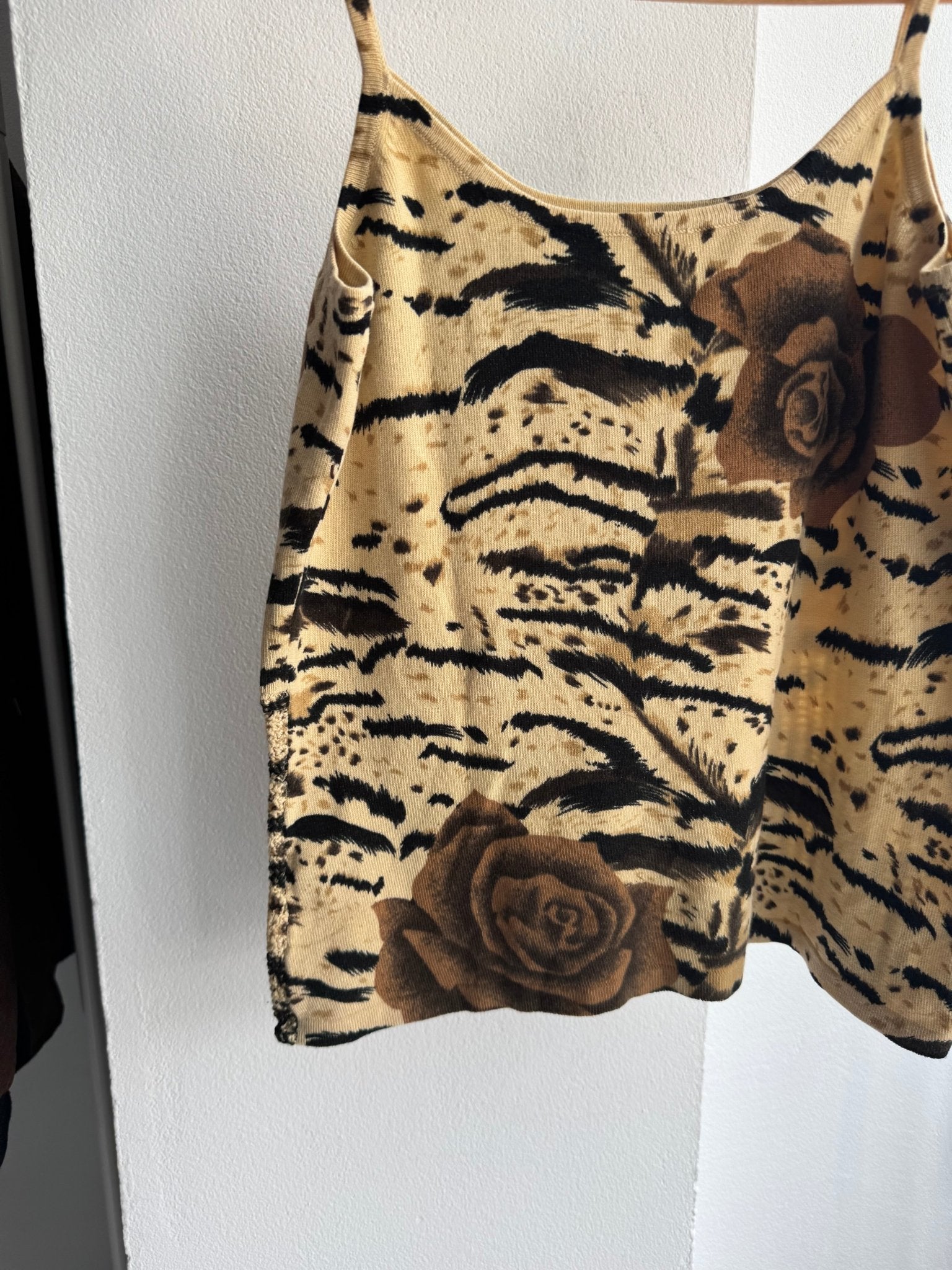 🐆 Top Y2K Blend Lână și Vâscoză – M Damă – Made in Italy - anbracaminte