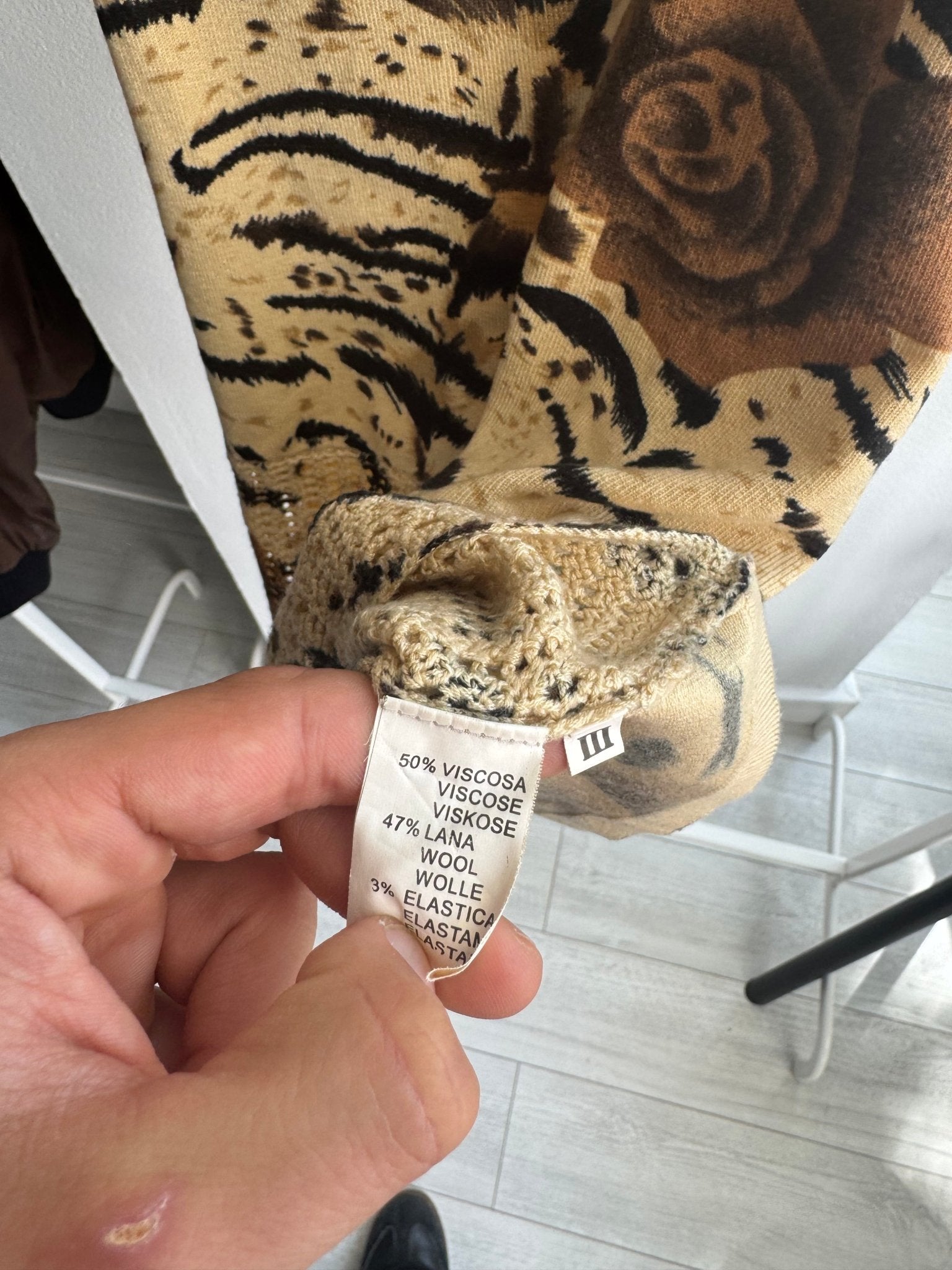 🐆 Top Y2K Blend Lână și Vâscoză – M Damă – Made in Italy - anbracaminte