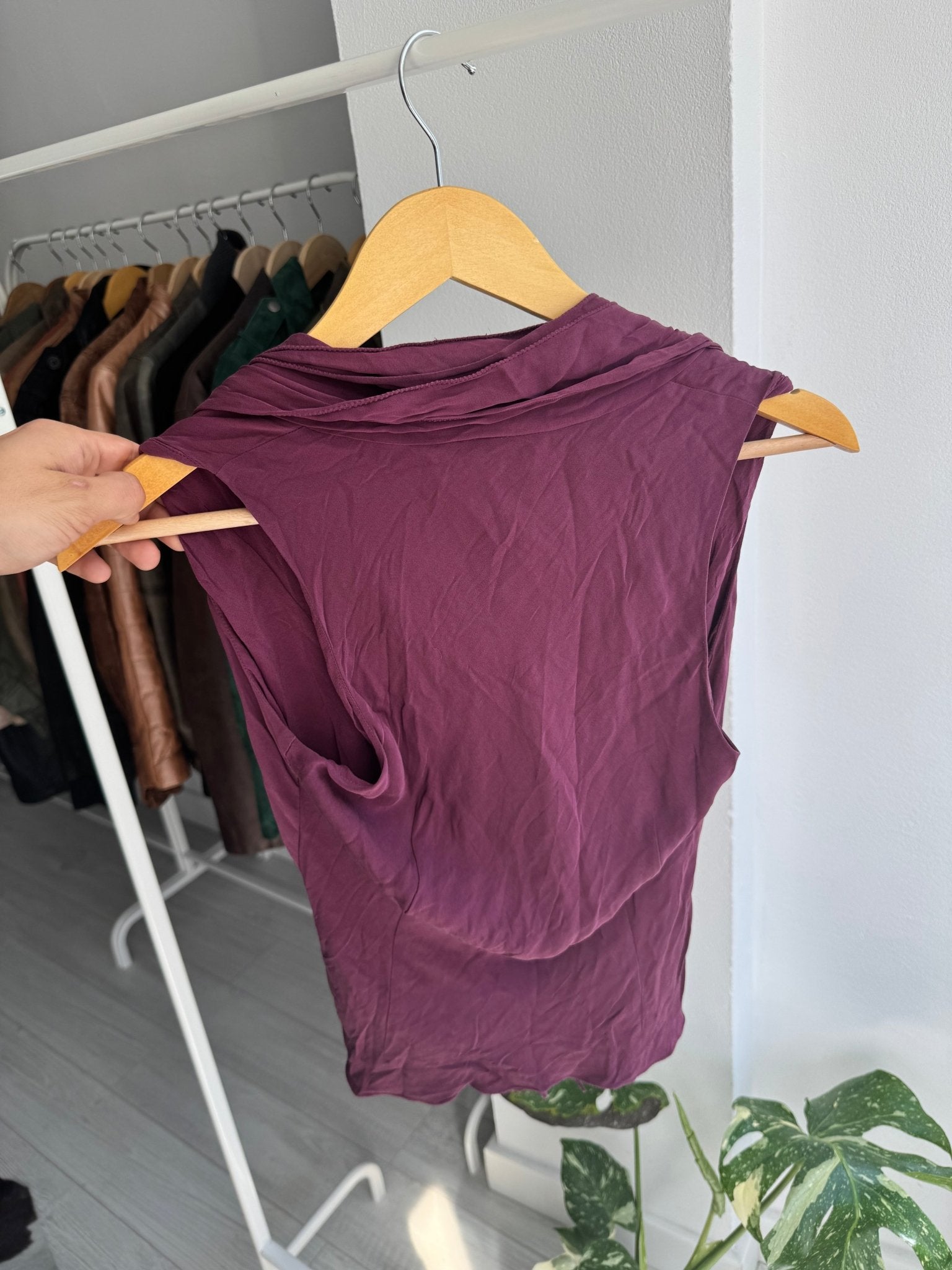 ✨ Top Y2K Blunauta din Mătase – IT 42 (S/M Damă) – Made in Italy - anbracaminte