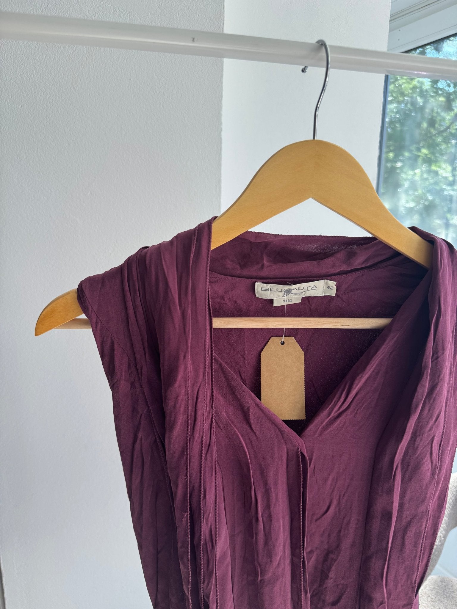 ✨ Top Y2K Blunauta din Mătase – IT 42 (S/M Damă) – Made in Italy - anbracaminte
