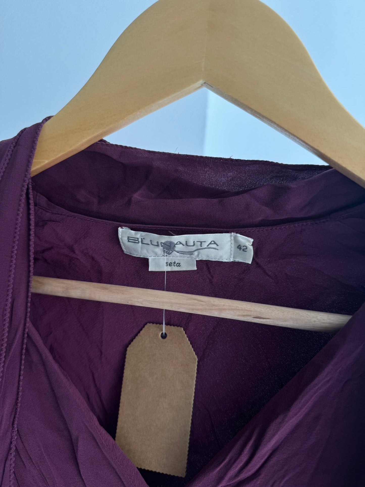 ✨ Top Y2K Blunauta din Mătase – IT 42 (S/M Damă) – Made in Italy - anbracaminte