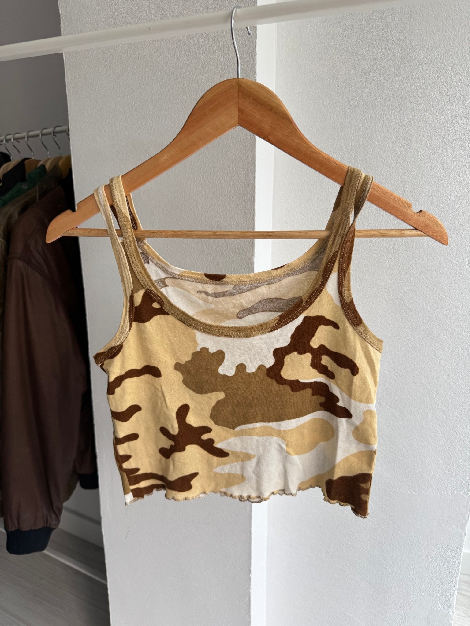 🪖 Top Y2K Camo Printed Crop – XS/S Damă - anbracaminte