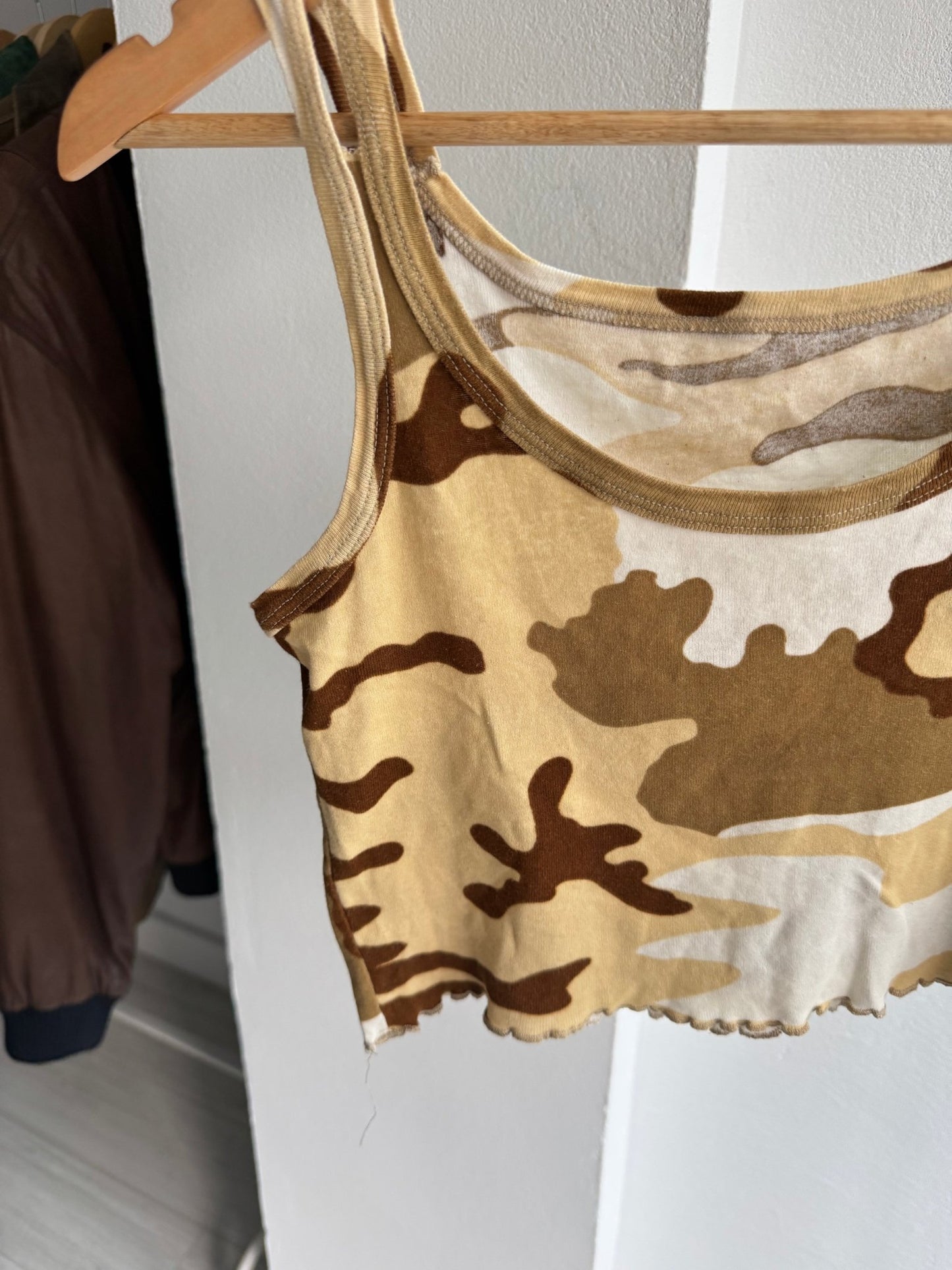 🪖 Top Y2K Camo Printed Crop – XS/S Damă - anbracaminte