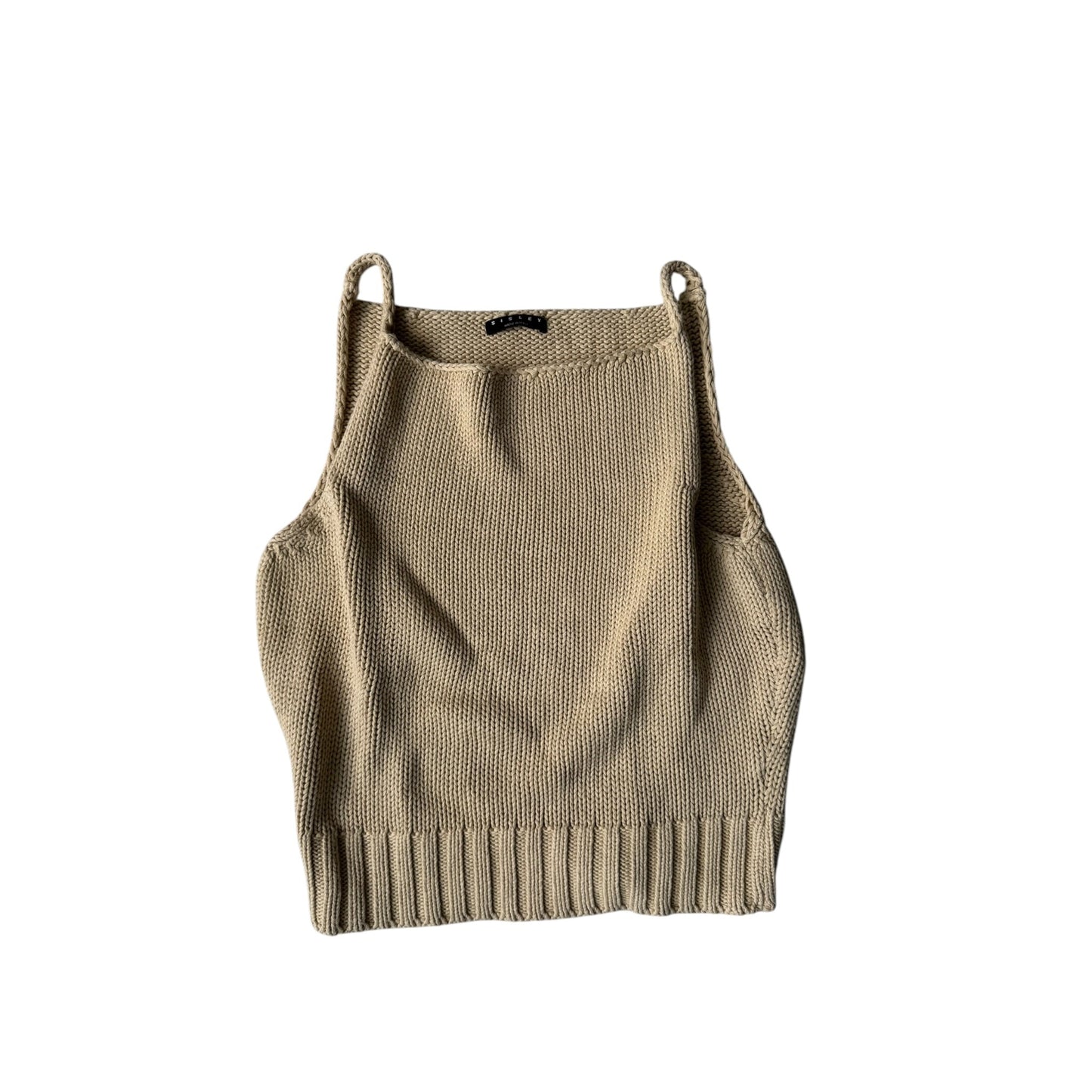 🍨 Top Y2K Cream Knitted – M Damă – Bumbac – Made in Italy - anbracaminte